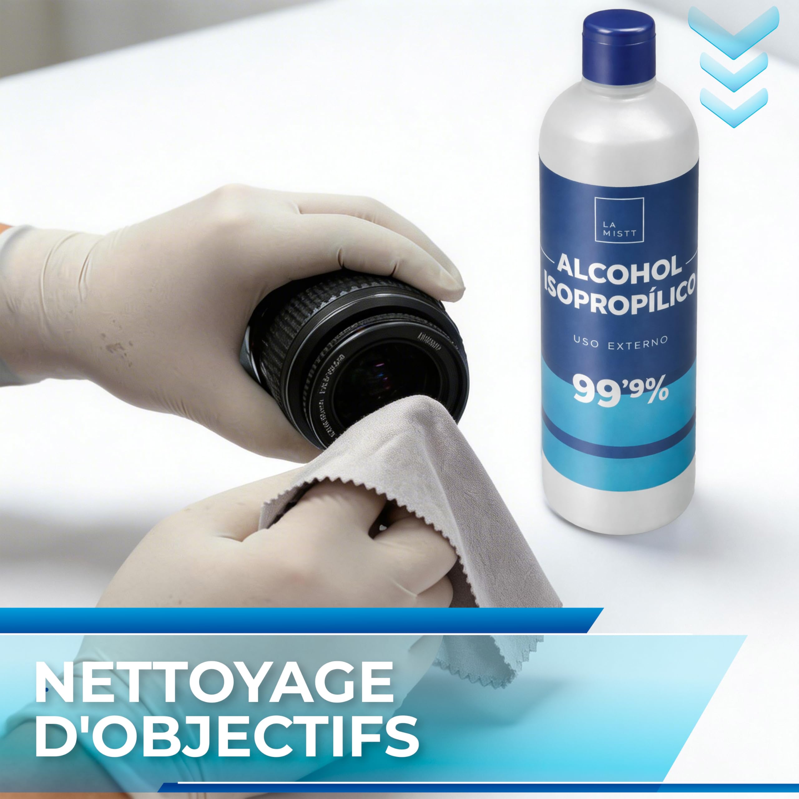 Alcool Isopropylique 99,9% Pur 5L | Isopropanol | Nettoyage de Composants Électroniques, Nettoyant Contacts, Objectifs, Écrans et Surfaces | Isopropyl Alcohol Nettoyage