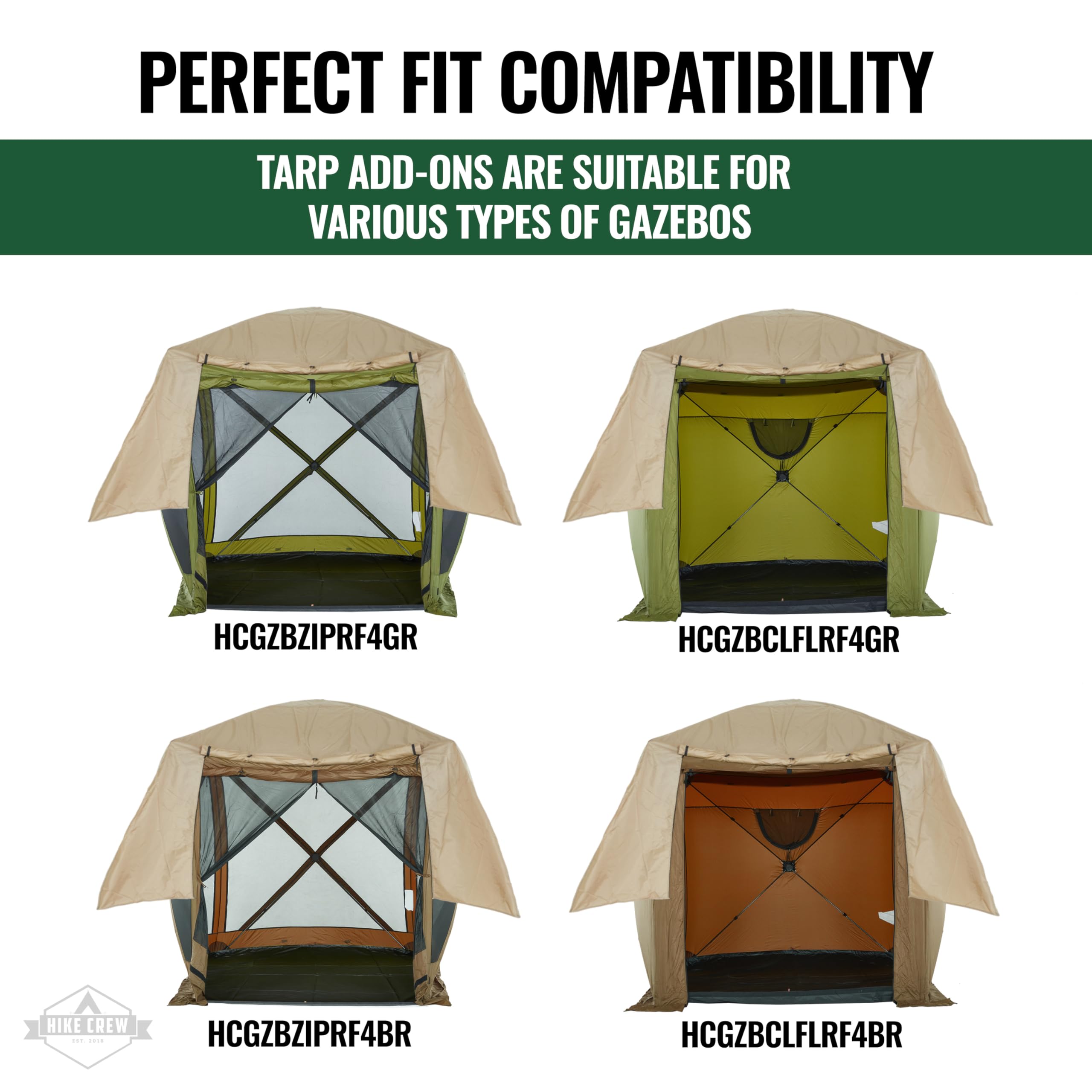 Amazon.com: Hike Crew Gazebo Rain Shelter Tarp Compatible with 4
