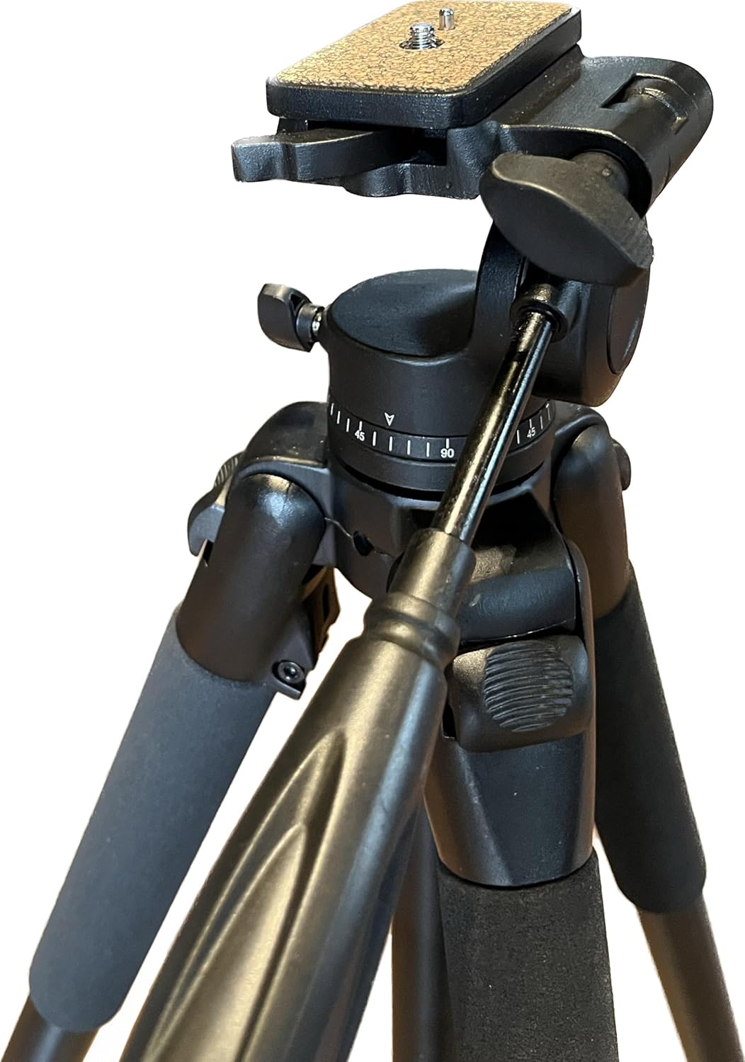 Oberwerk 3000 Tall Tripod - Sturdy Binocular & Camera Tripod Stand with Quick Release Head & 2 Versatile Quick-Release Plates | Aluminum, Portable, Extendable Tripod | Extends from 33" to 78"