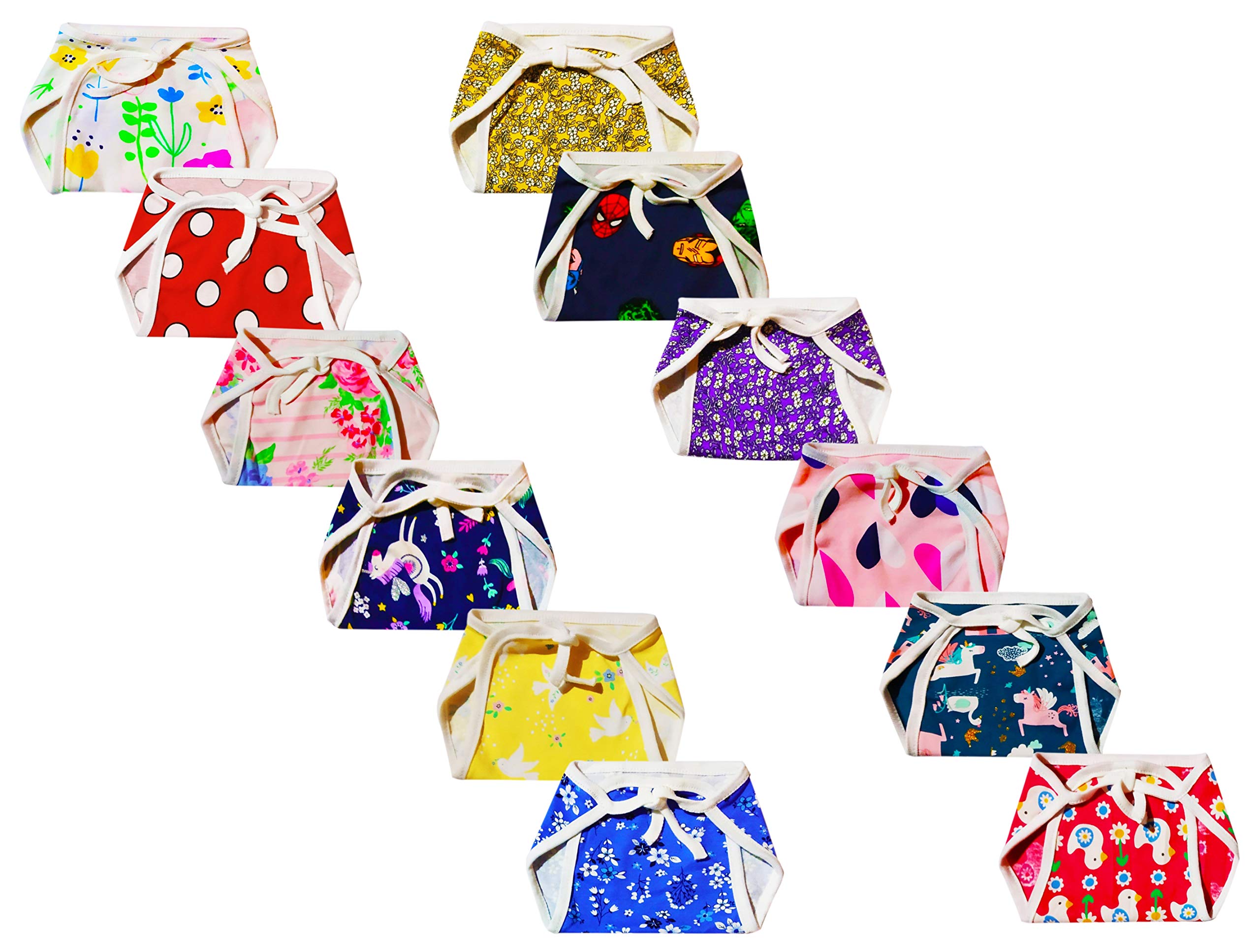 Baby comforts baby cloth diaper, nappy, fabric langot,reusable nappies for baby unisex pack of 10 0-4 month CNDS1