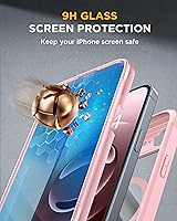 Vista 568 de Miracase Glass Series - Funda magnética para iPhone 15, compatible con MagSafe, de cuerpo completo, protector de pantalla de vidrio 9H integrado