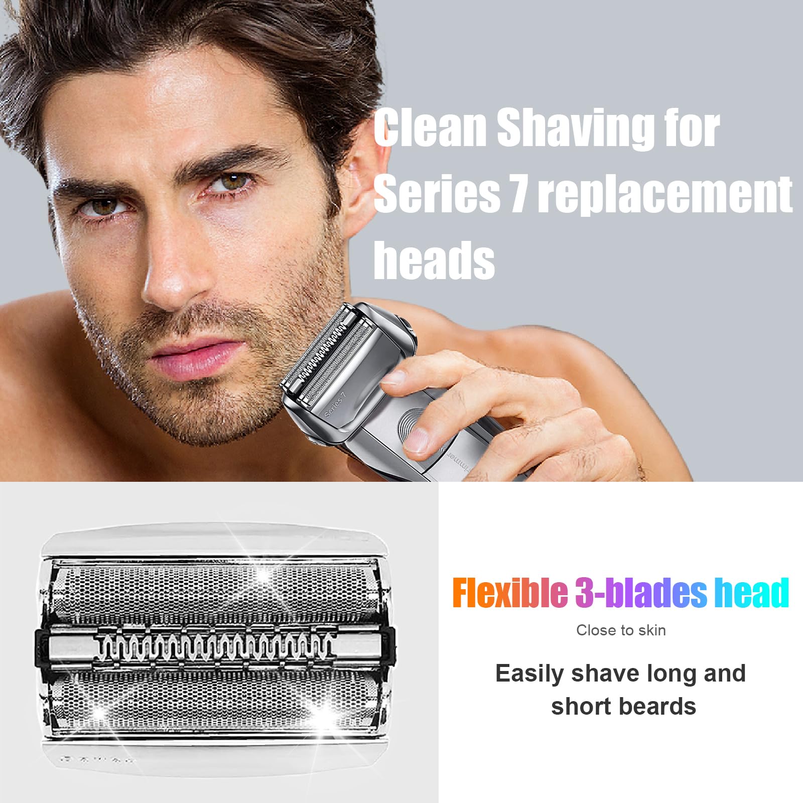 Braun Replacement Electric Shaver Heads, 2-Pack