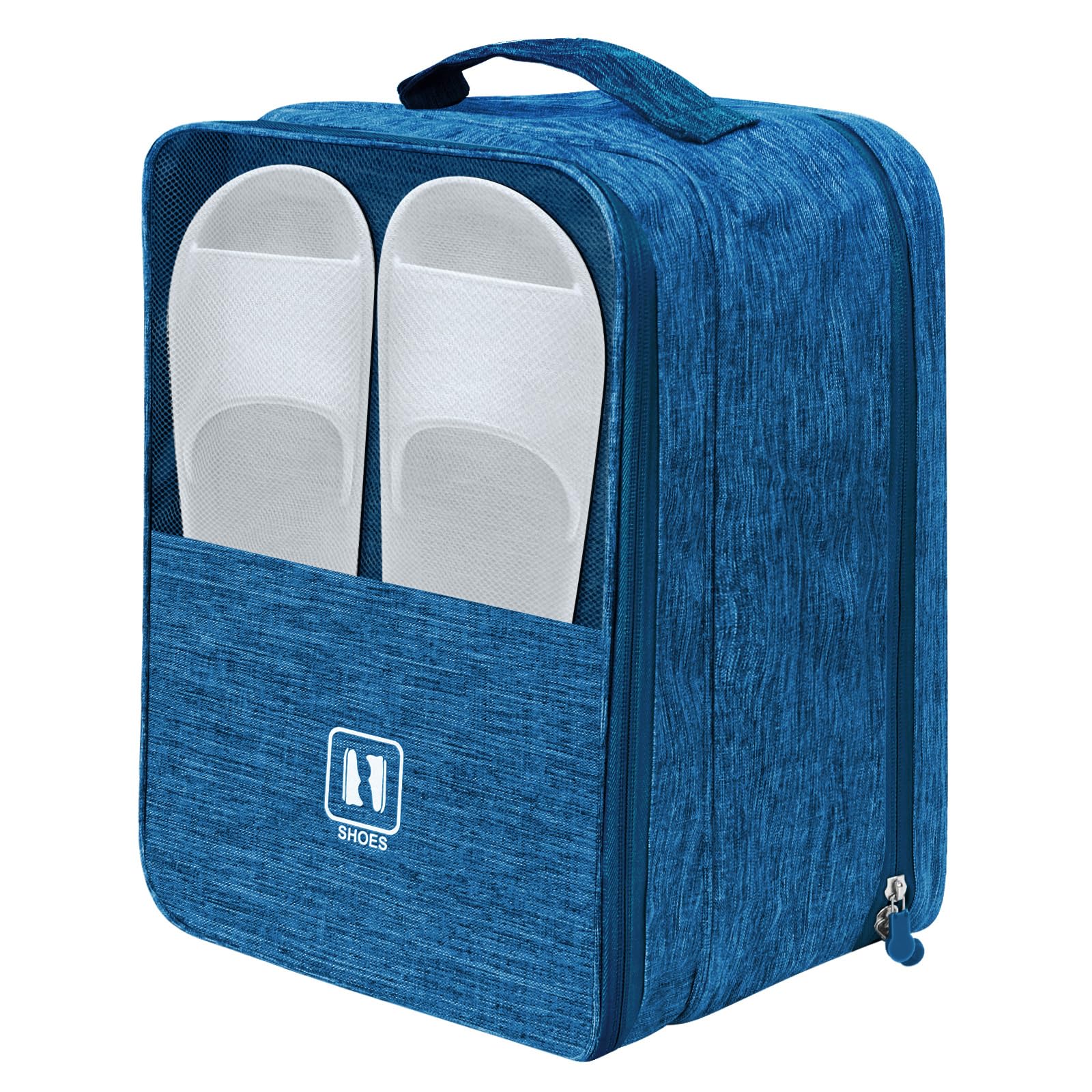 Large Shoe Bags for Travel, Holds 3 Pairs, Blue
