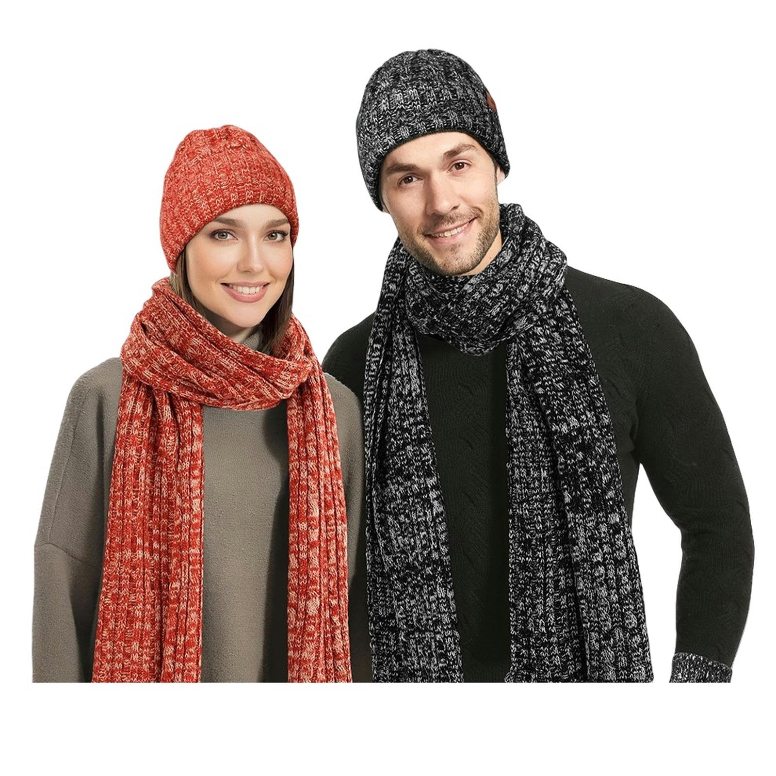 Mütze Herren Verdickte Kaltdichte Schal-strickhandschuhe Hut Hals Warmes Dreiteiliges Set Frauenschal Dreiteiliger Set-kohlefarbe Cc