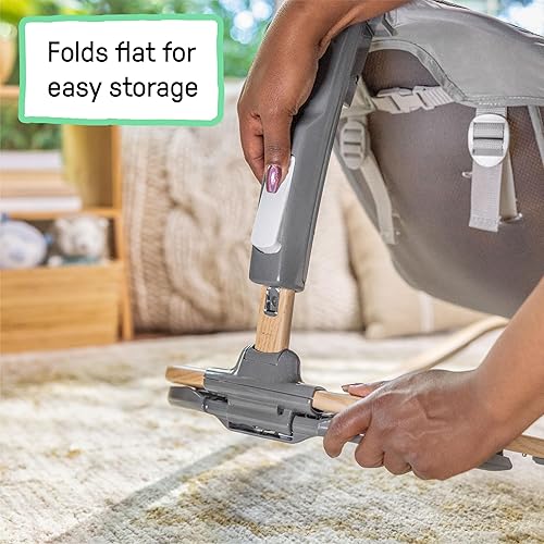 Miniatura 10 de Ingenuity Every Season - Rocker y asiento 2 en 1 para bebé, telas de refrigeración y calentamiento, barra de actividades de madera sostenible