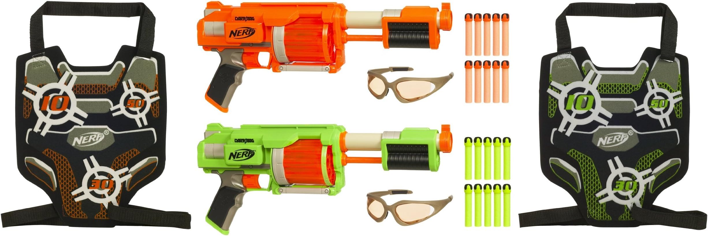 Nerf Dart Tag Furyfire 2 Player Set - Green/Orange