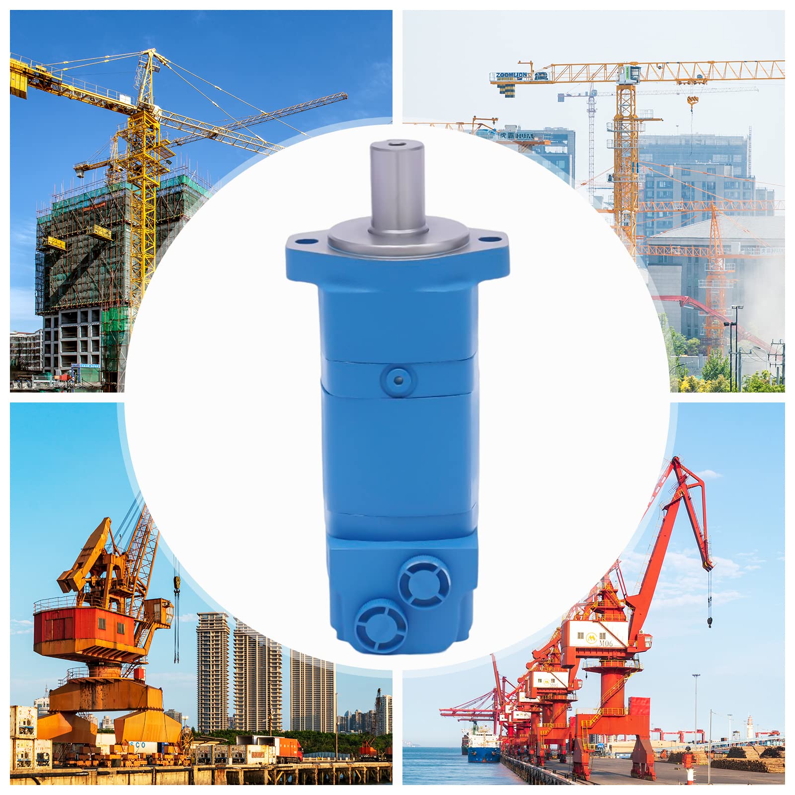 Hydraulic Motor Replacement 2000 Series 2 Bolt Mounting Straight Key Shaft, Reliable Performance for Industrial Applications