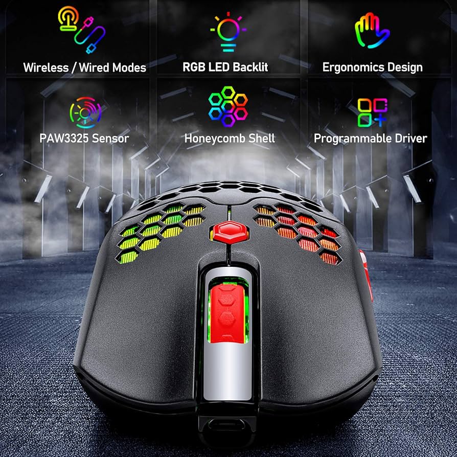 Amazon.com: ZIYOU LANG Wired/Wireless Lightweight Gaming