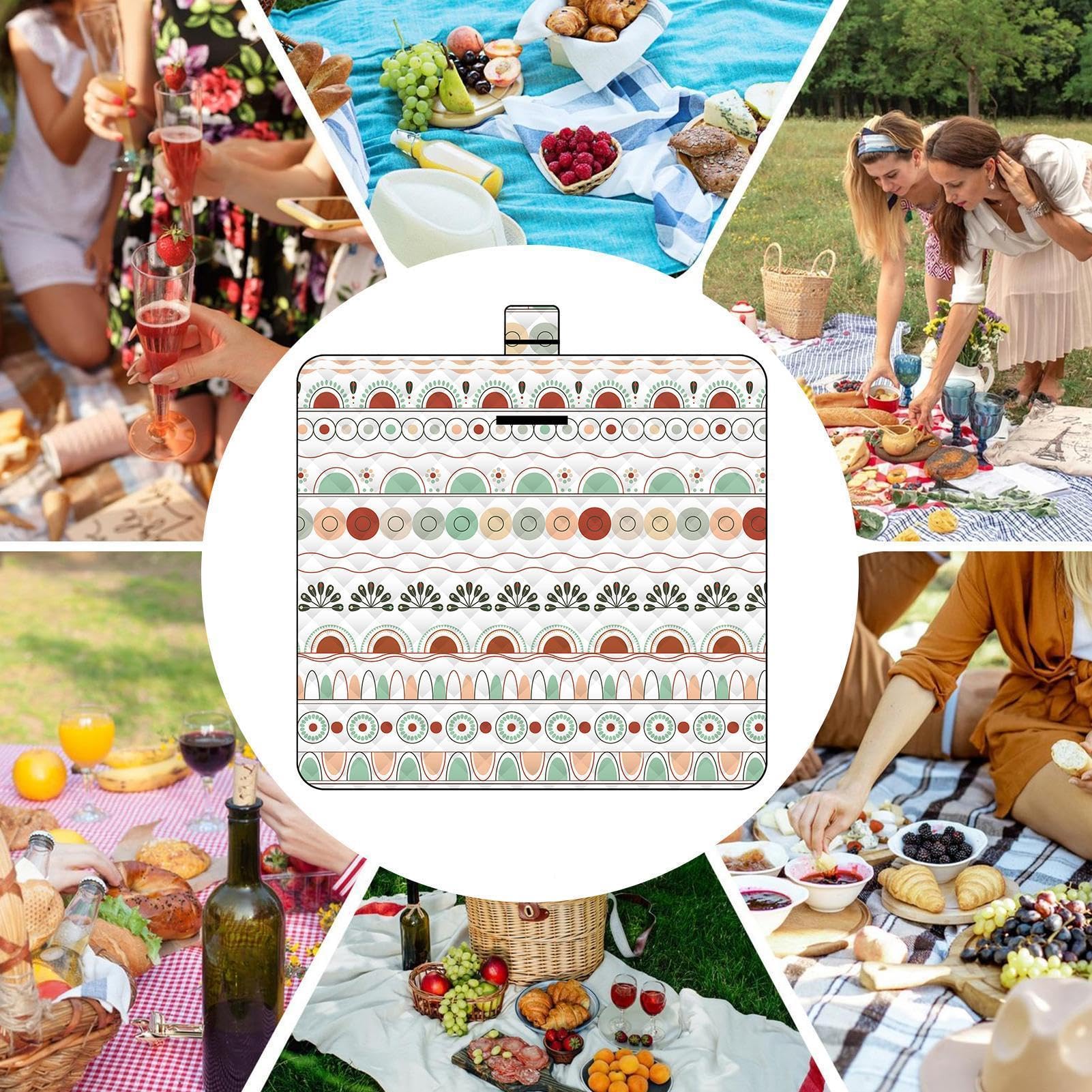 Coperta Da Picnic Di Grandi Dimensioni Tappeto Impermeabile E Antisabbia Di | Coperta da Esterno a 3 Per Picnic Campeggio Viaggio Outdoor Festival