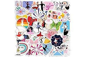 50pcs Fun Dance Stickers: Express Yourself with Grace and Style