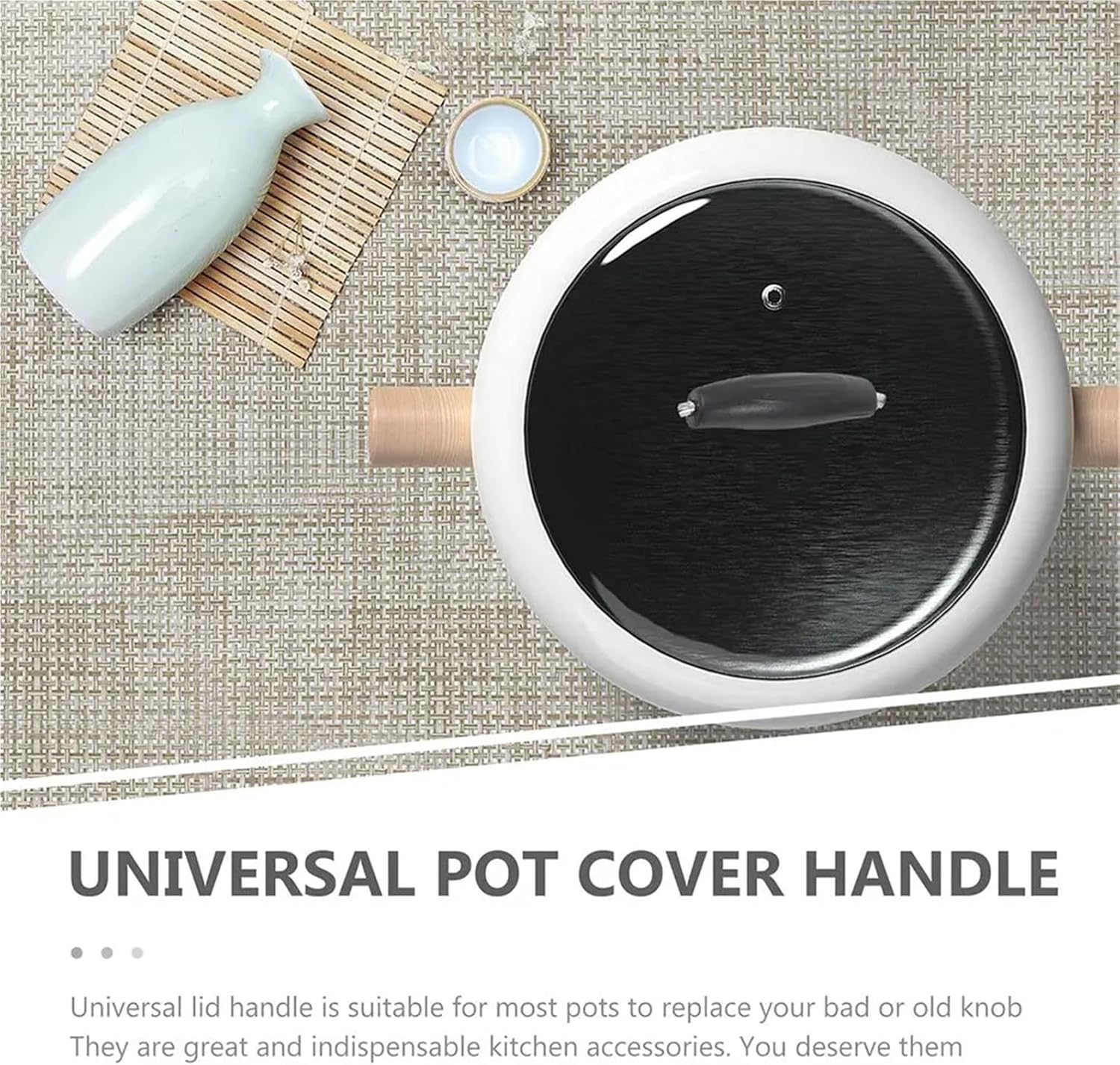 Pot Handles Replacement 4set Pot Lid Handle Grips Heavy Duty Silicone Anti-scald Replacement Handles(11.00X4.50X2.00CM)