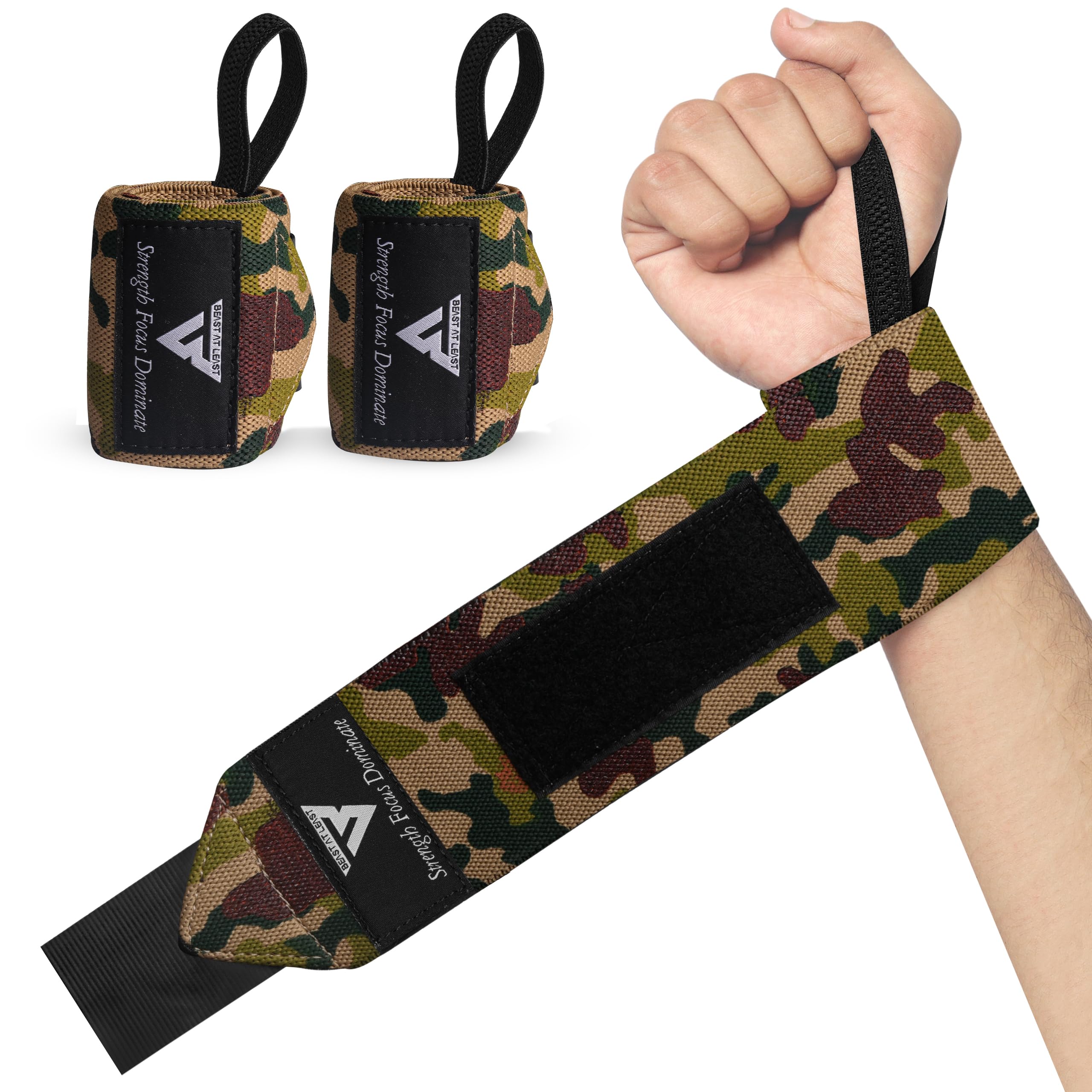 Gewichtheben Handgelenkbandagen – 45,7 cm Baumwolle Handgelenkstütze mit Daumenschlaufe – Gym Straps für Workout Powerlifting Gewichtheben Fitness Krafttraining steife