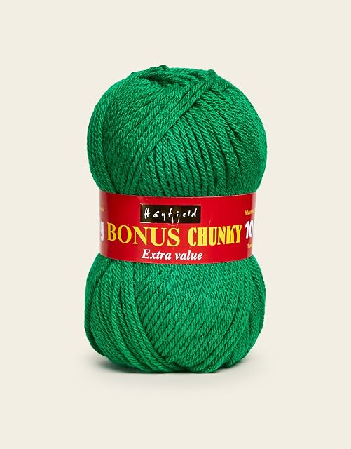 Hayfield Bonus Chunky, Emerald (916), 100g by Sirdar Green F060-0916