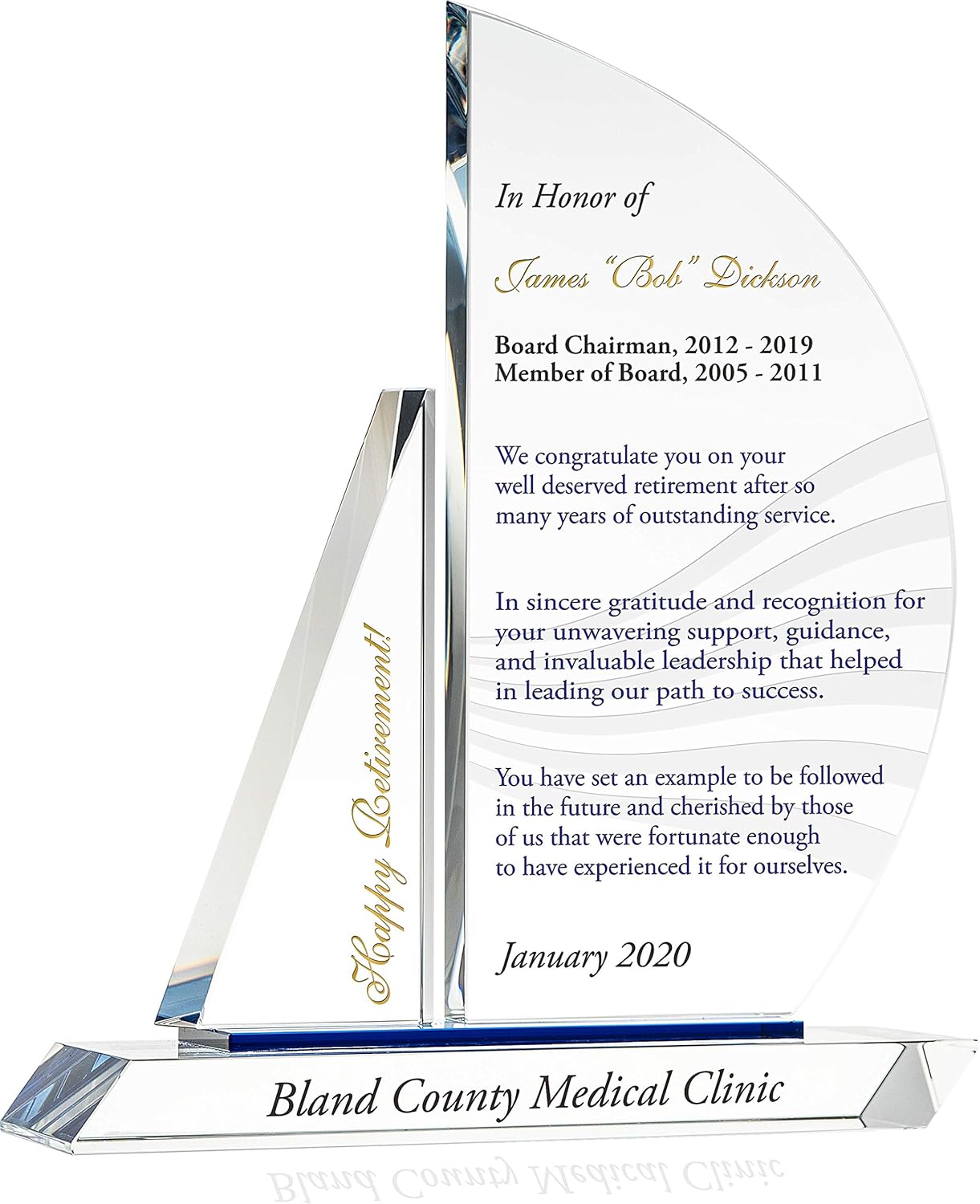 Custom Engraved Crystal Sailboat Executive | Ubuy Kuwait