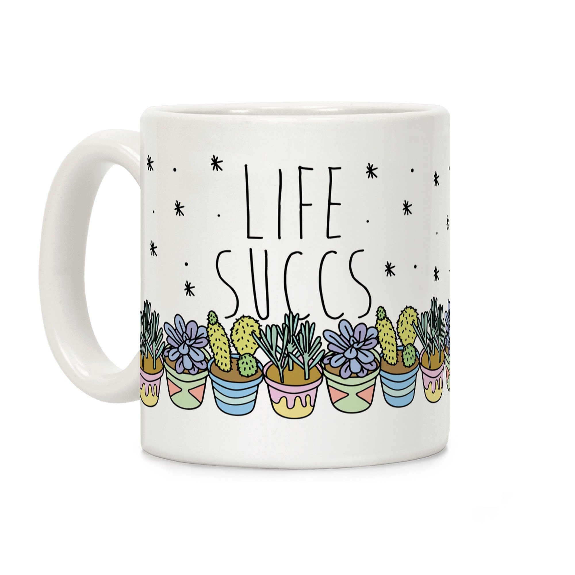 VIGAT Life Succs White 11 Ounce Ceramic Coffee Mug