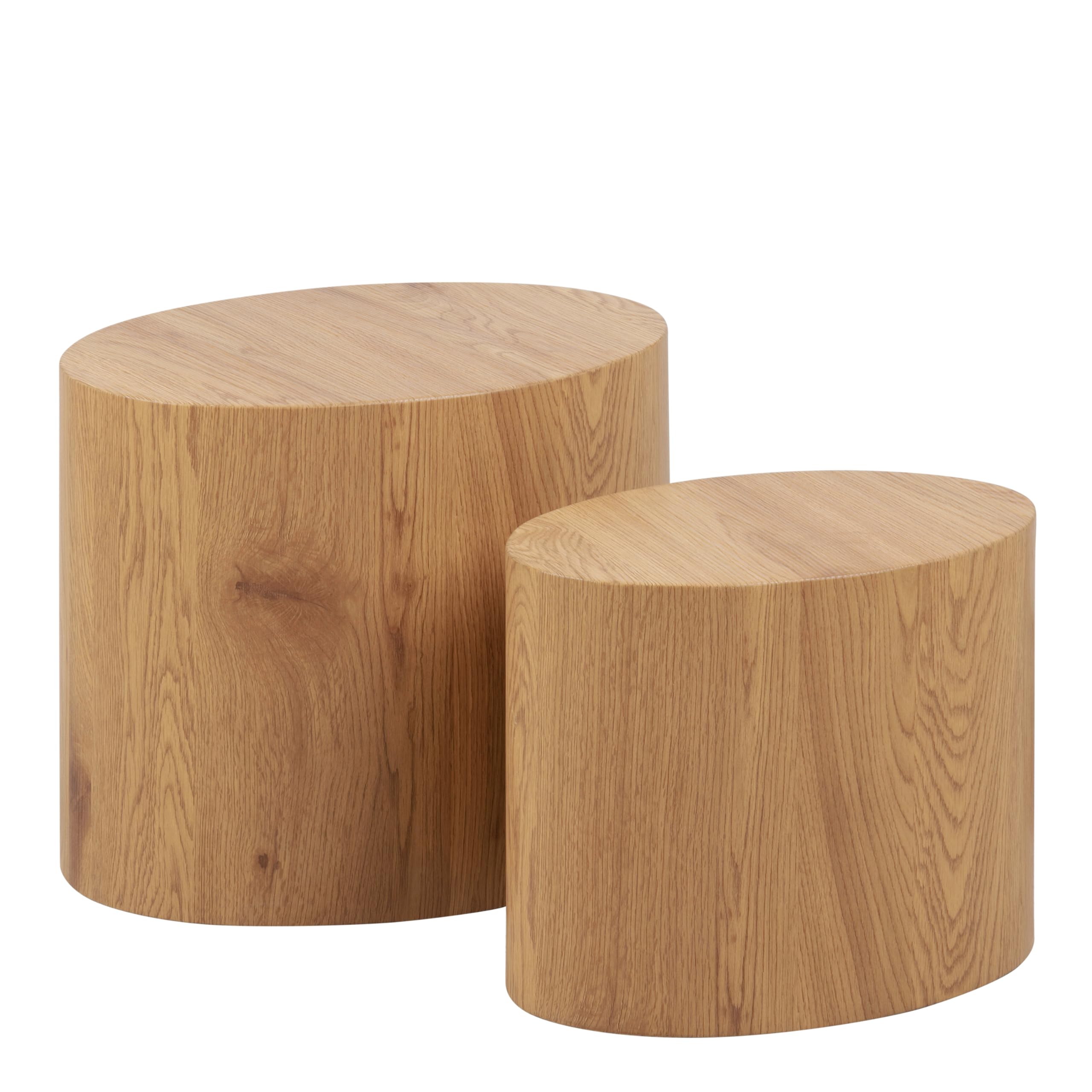 Furniture To Go | Mice Oval Coffee Table in Oak Set of 2