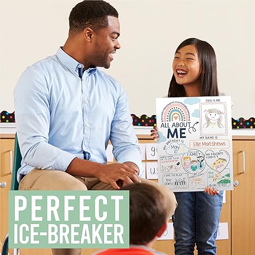 Miniatura 2 de Póster All About Me Elementary - Póster de 20 estrellas de la semana, póster de All About Me para preescolar y jardín de infantes, póster de