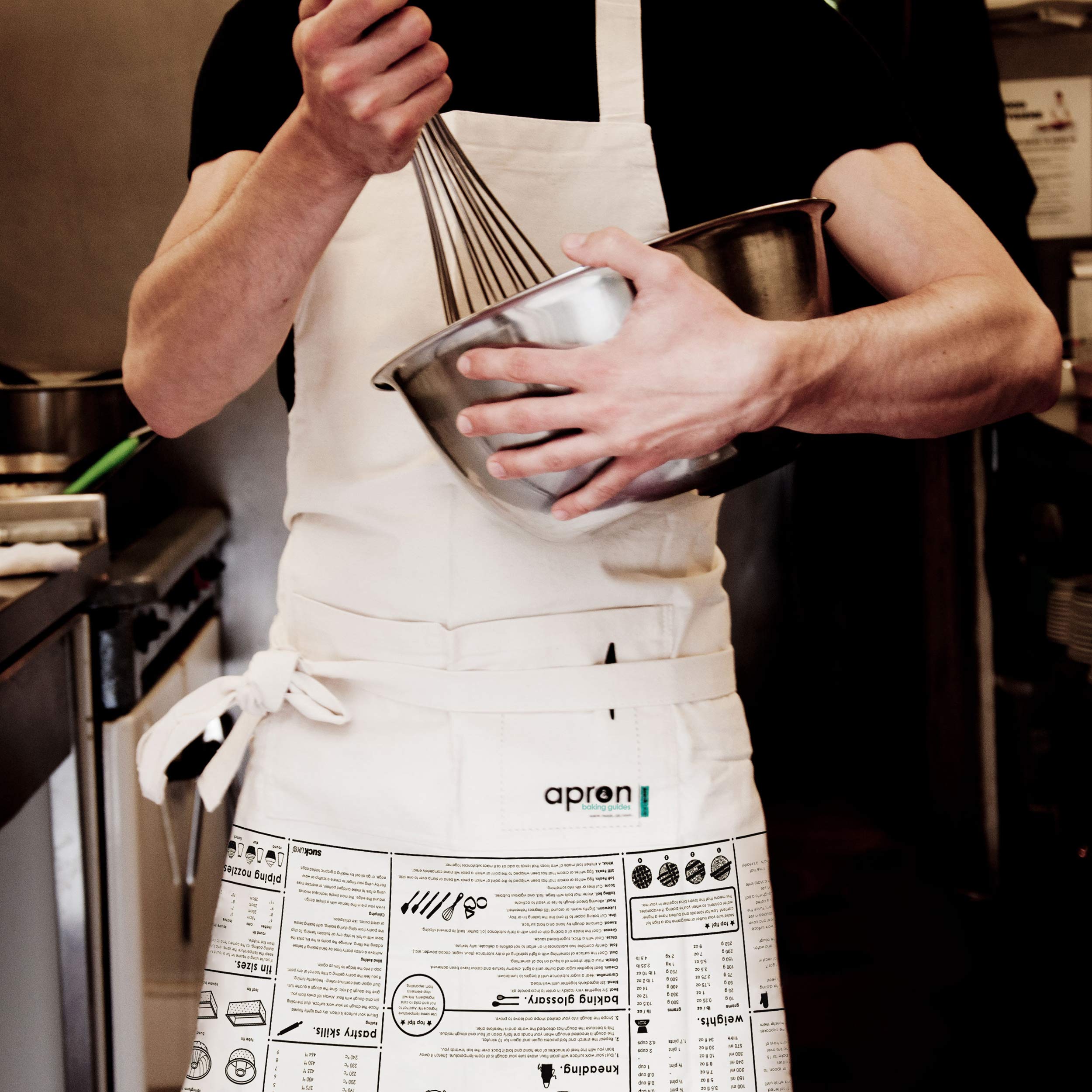 TIANYI-Suck UK - Tablier De Cuisine | Guide De Cuisine | Tabliers De Chef Tabliers De Cuisine En Coton Pleine Longueur 100 Toile De Coton Ecru Lavable En Machine Unisexe