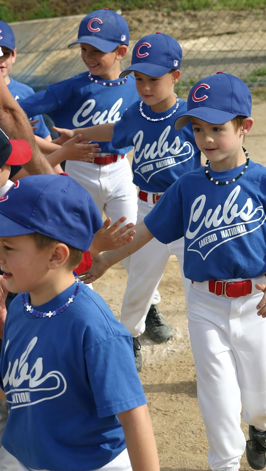 Beaded Baseball Necklace | Adjustable Sports Rope Chain with Baseball Cross Charm - Great Baseball Drip Gift for Players and Fans - Image 6