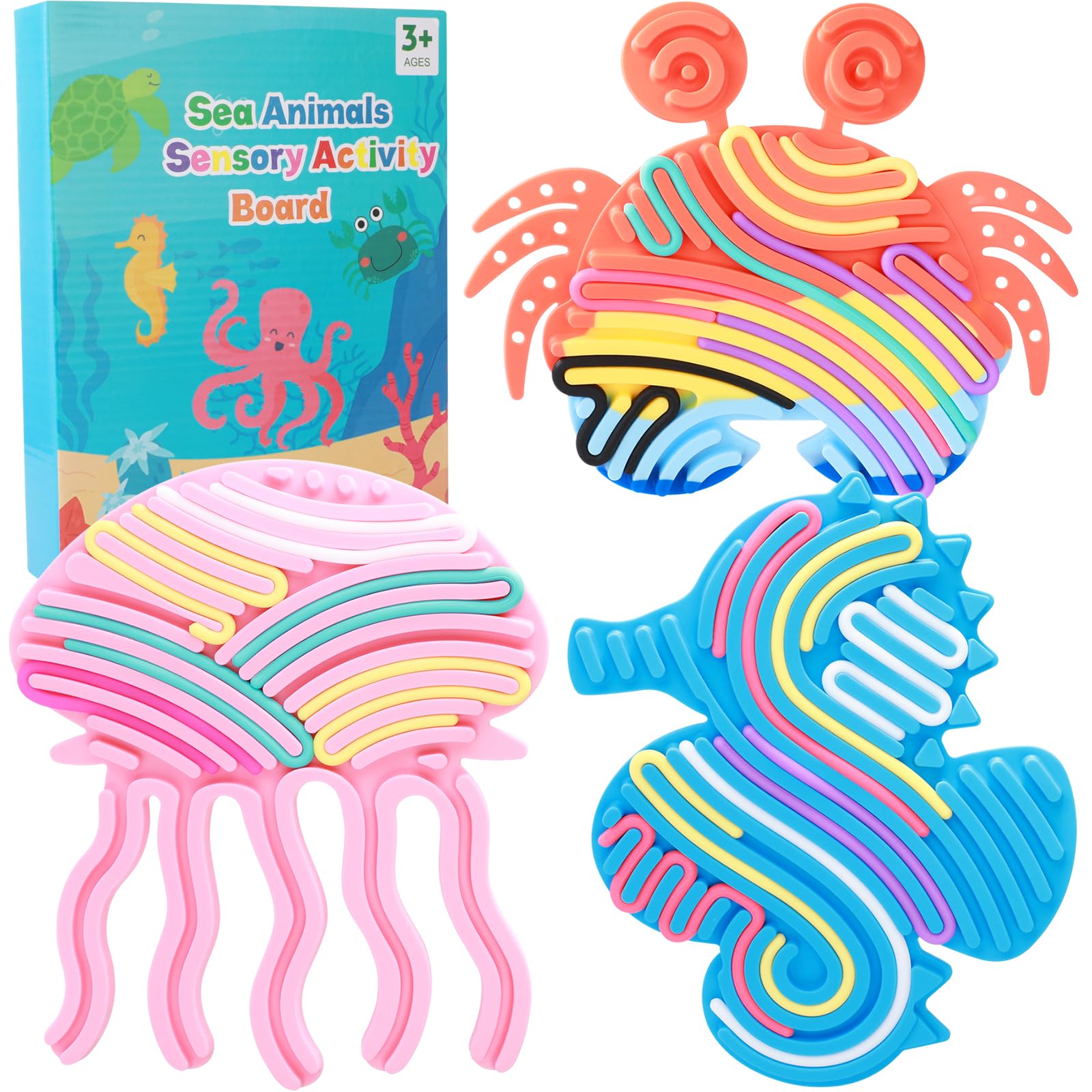 Sensorik Activity Board - Doppelseitiges Fidget Spielzeug Für Kinder Ab 3 Jahre