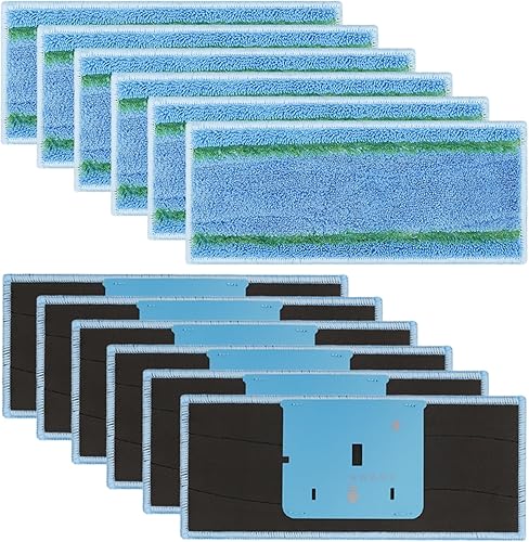Extolife Paquete de 12 Almohadillas de Trapeado Húmedas M6 para iRobot Braava Jet m6 (6110) (6012) (6112) (6113) Ultimate Robot Mop, Almohadillas