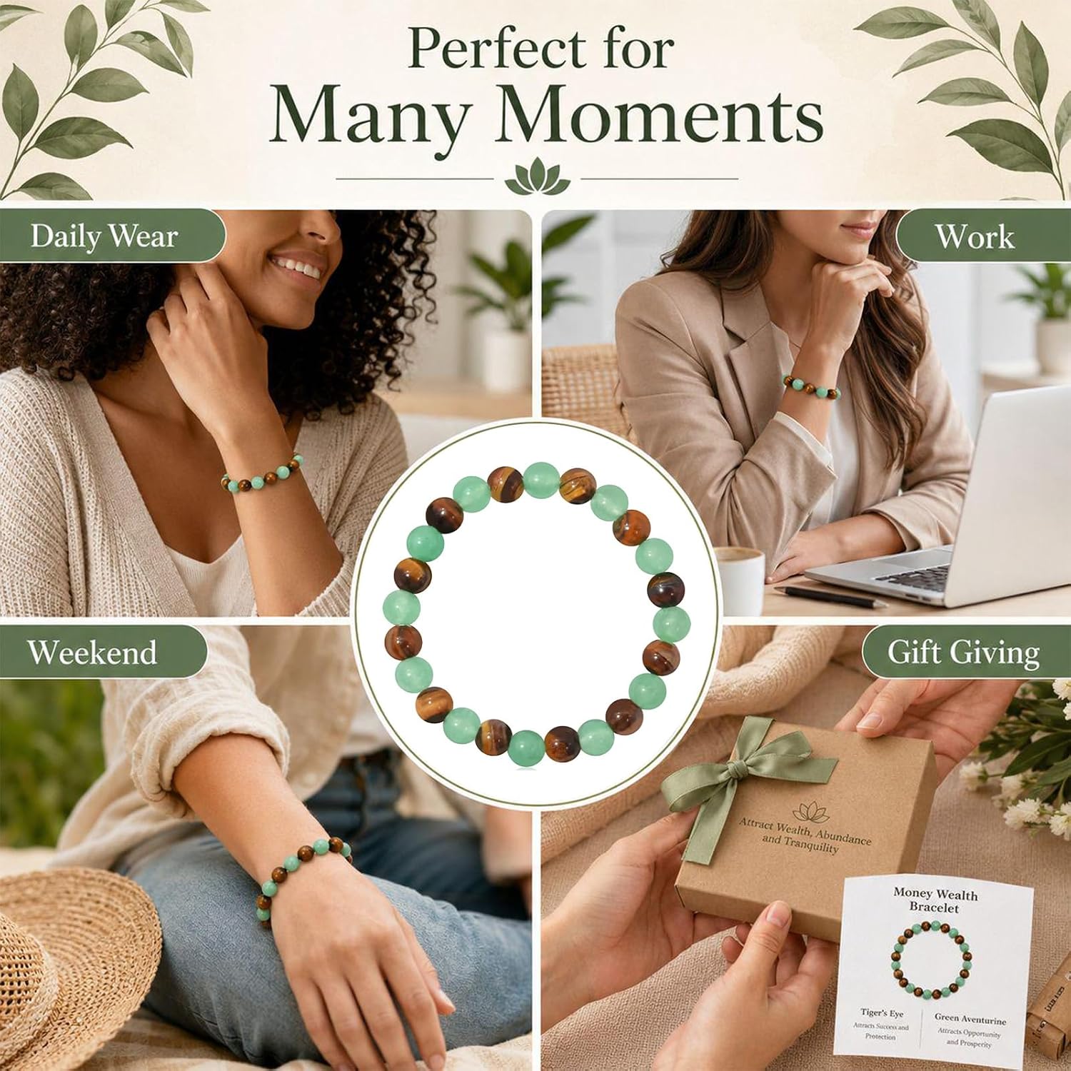 choice of all Money Bracelets Wealth for Women Green Jade Bracelet Feng Shui Bracelets Crystal Protection Jewelry Spiritual Gifts