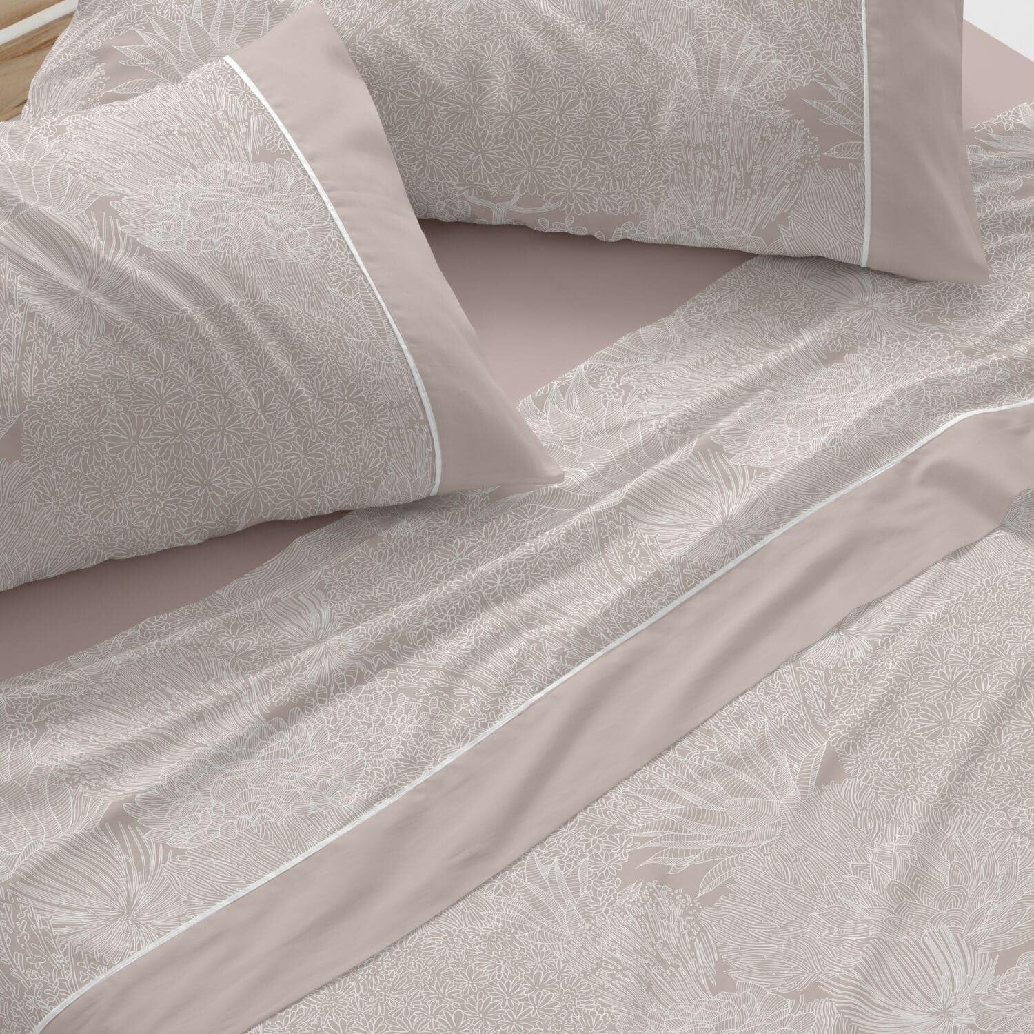 Burrito Blanco | Bed Sheet Set | Bed 150 to 160 cm (+ Sizes Available) | Design 045 | Earth Color (150-160 x 190/200 cm.)