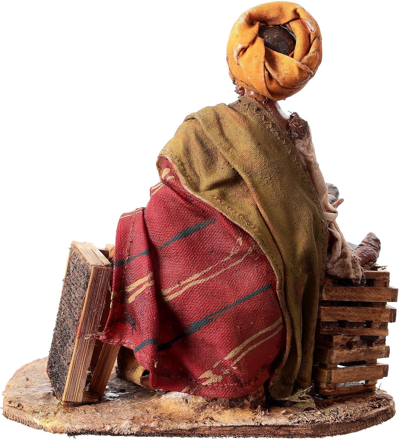 Holyart Nativity Scene Figurine, Fish Seller 13 cm Made by Angela Tripi