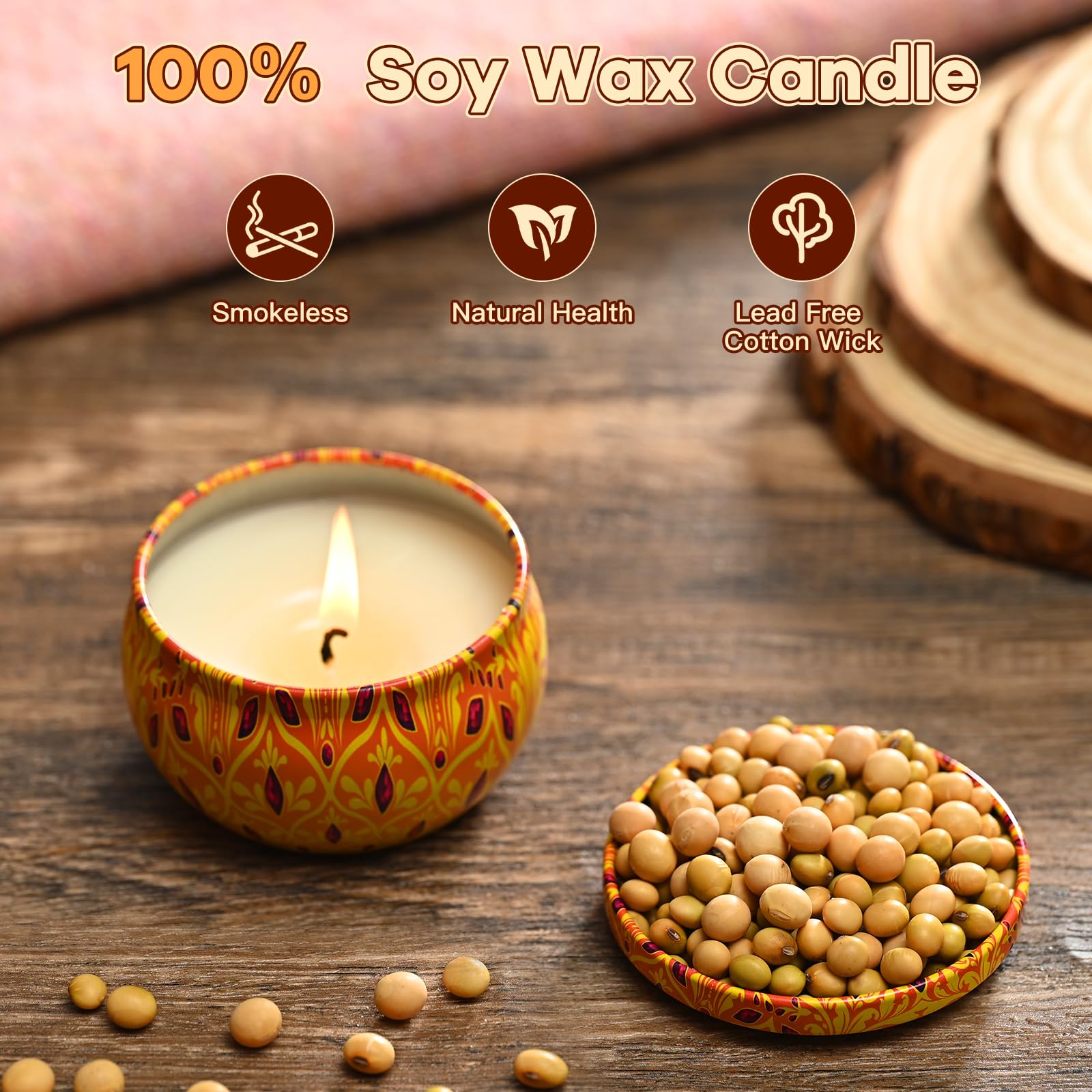 Scented Candle Set, 12 Pack Candles for Home Scented, Aromatherapy Candle Set Gift, 2.5 oz Long Lasting Soy Candles for Men, Women, Friends Birthday, Mother's Day, Valentine Bath SPA