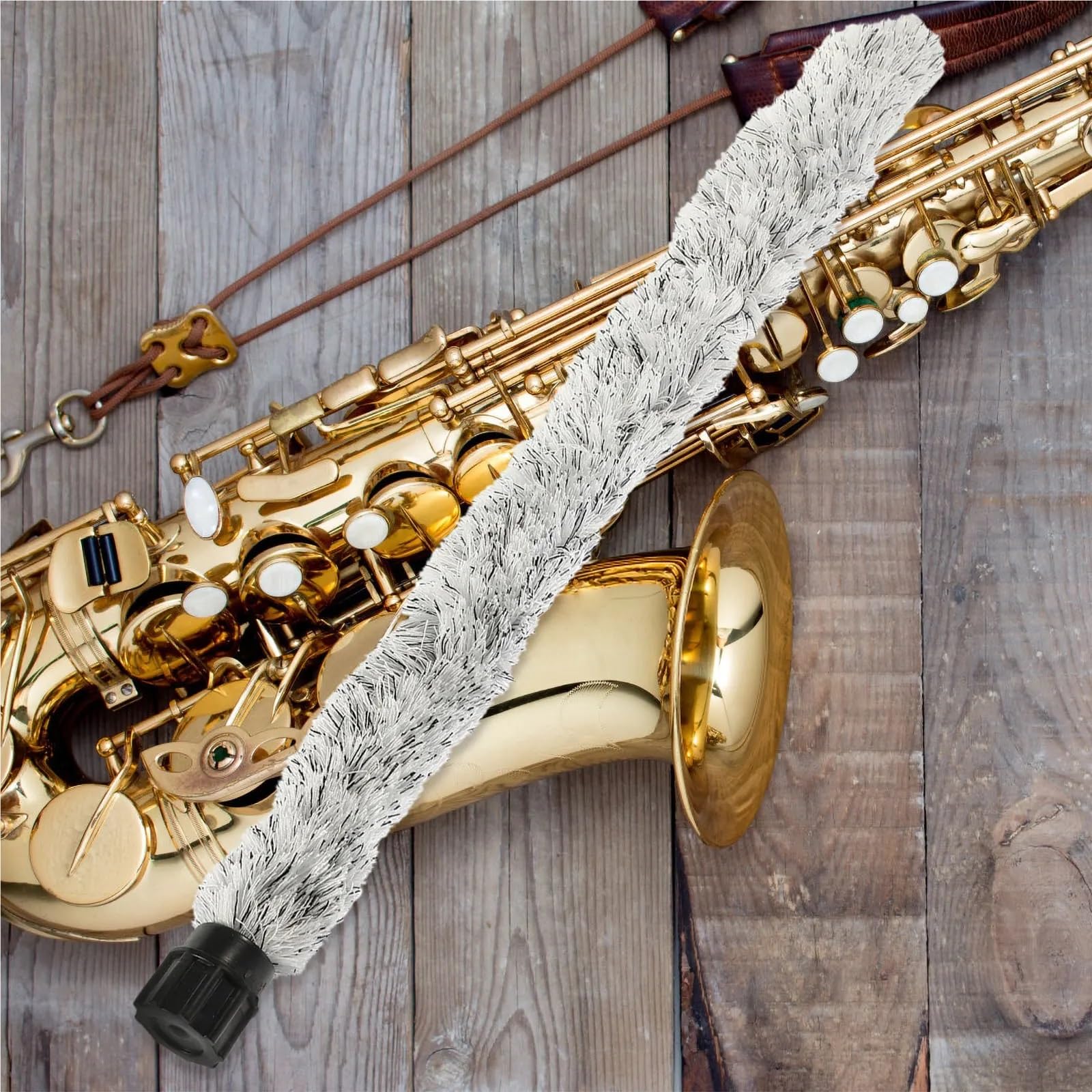 Cepillo para Saxofón Cepillo de limpieza for saxofón, herramienta cuidado, limpiador accesorios for alto, instrumento sencillo for quitar el polvo