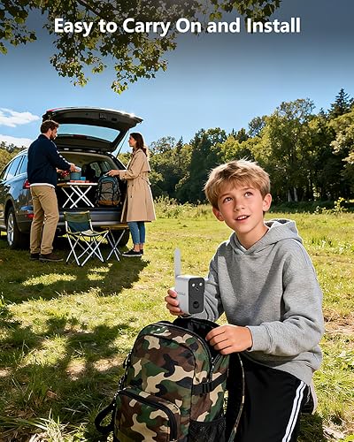 Miniatura 9 de Xega Cámara de seguridad con batería 4G LTE con tarjeta SIM de 10000 mAh, detección de movimiento, visión nocturna, proyector de audio