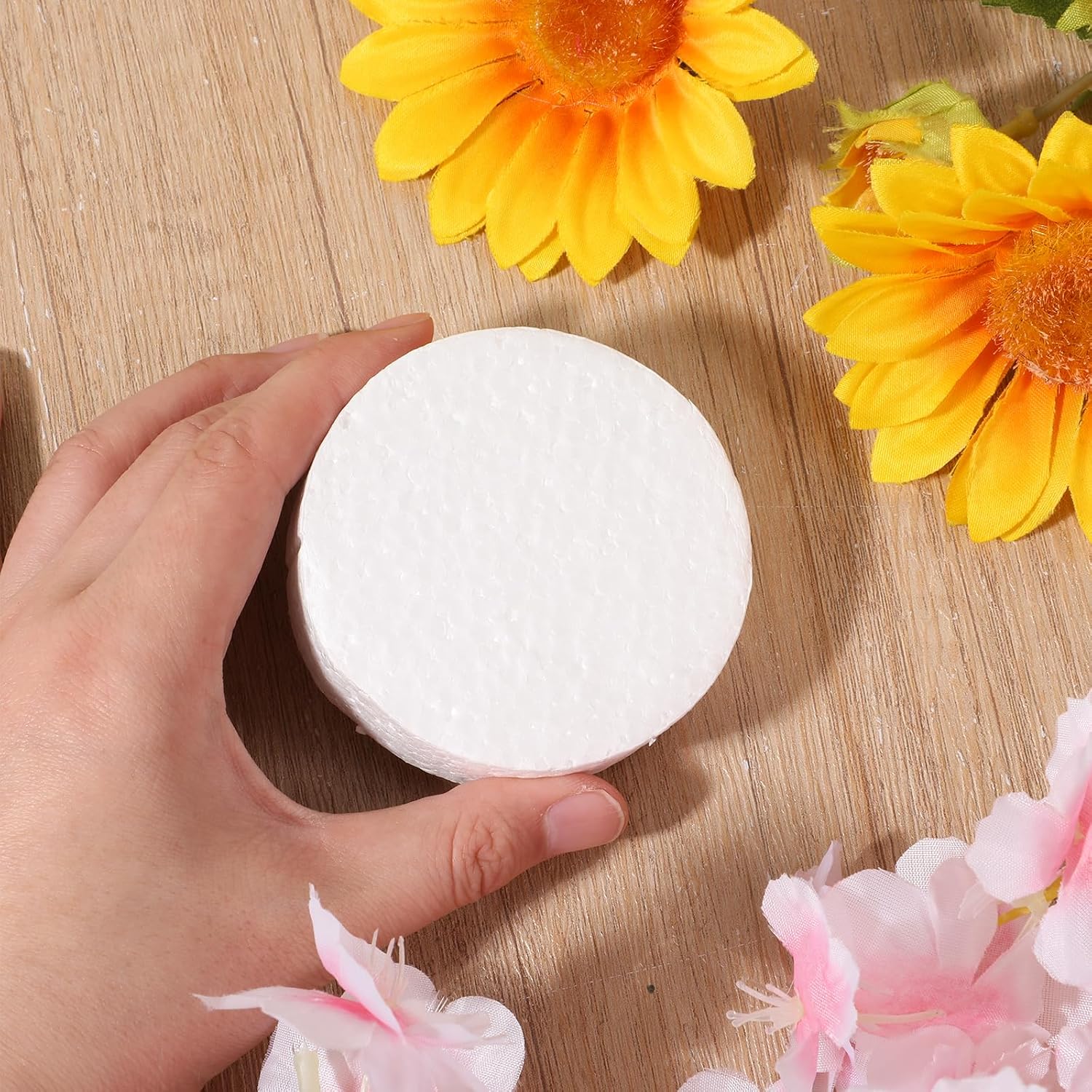 48 Pack 3 Inch Foam Discs Polystyrene Foam Circles for Crafts