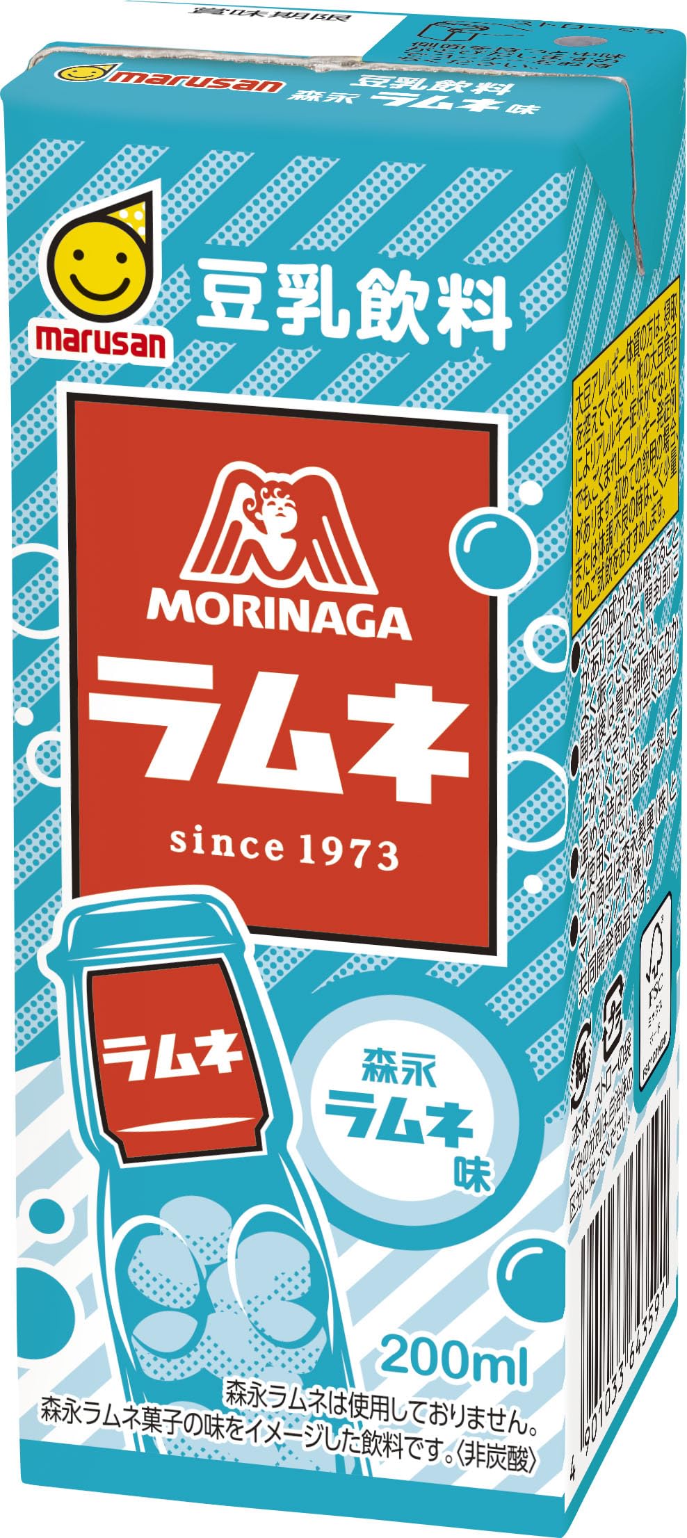 Amazon.co.jp: マルサン 豆乳飲料 森永ラムネ味 200ml×24本 : 食品