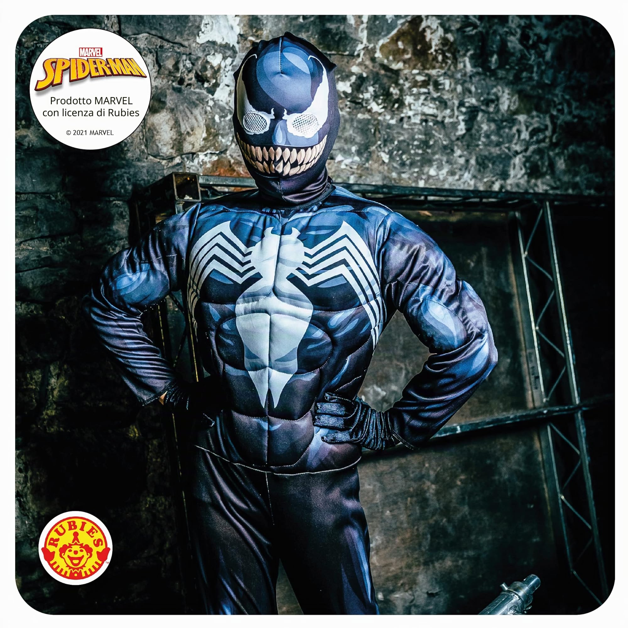 Rubies Costume ufficiale Disney Marvel da Spider-Man Venom Deluxe per ragazzi, costume da supereroe per Halloween