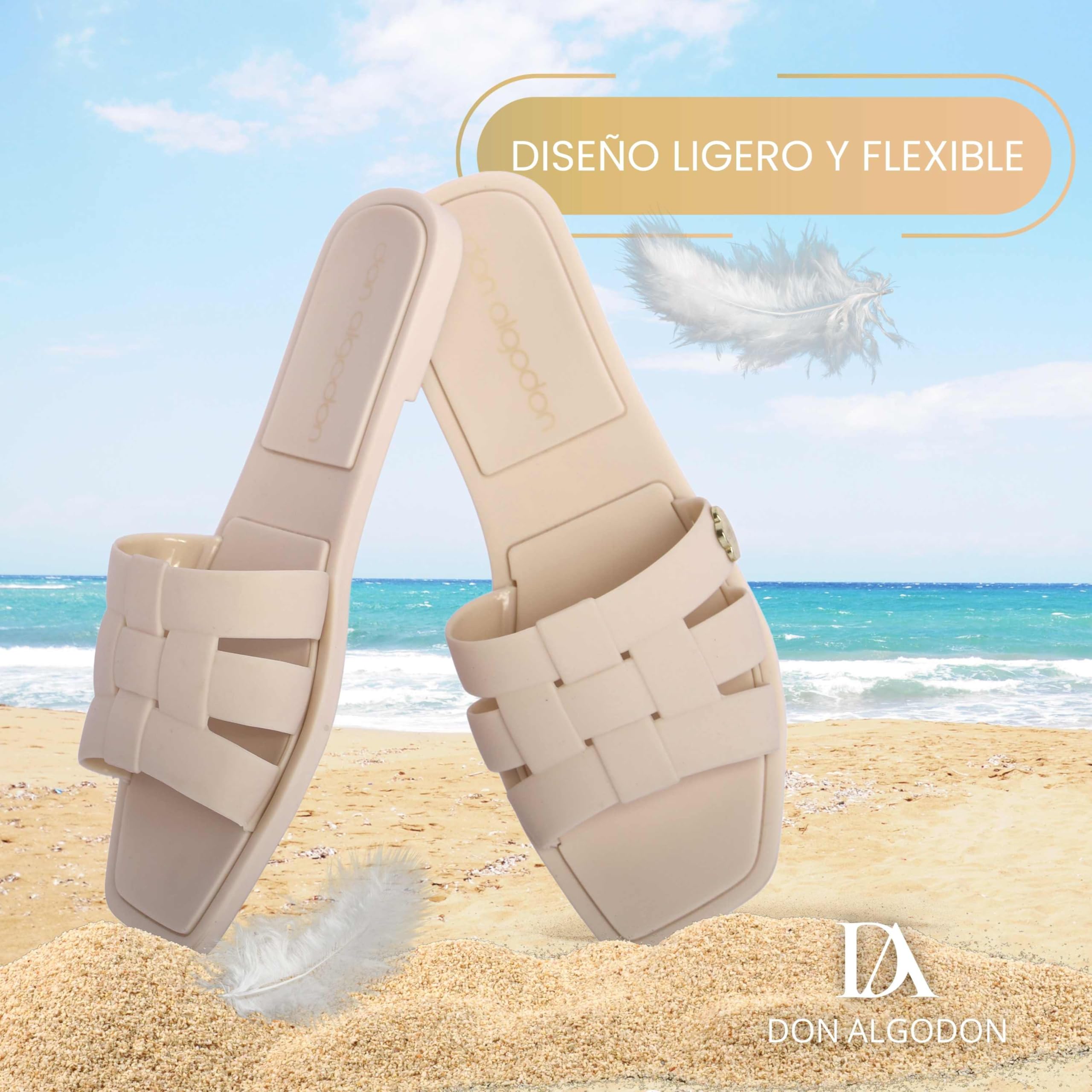 DON ALGODON Kobiety Chanclas Mujer – Chanclas Para Playa Y Piscina - Sandalias Flip Flop De Goma Con Suela Antideslizante Y LigeraJaponki damskie - klapki plażowe i basenowe - sandały z klapką