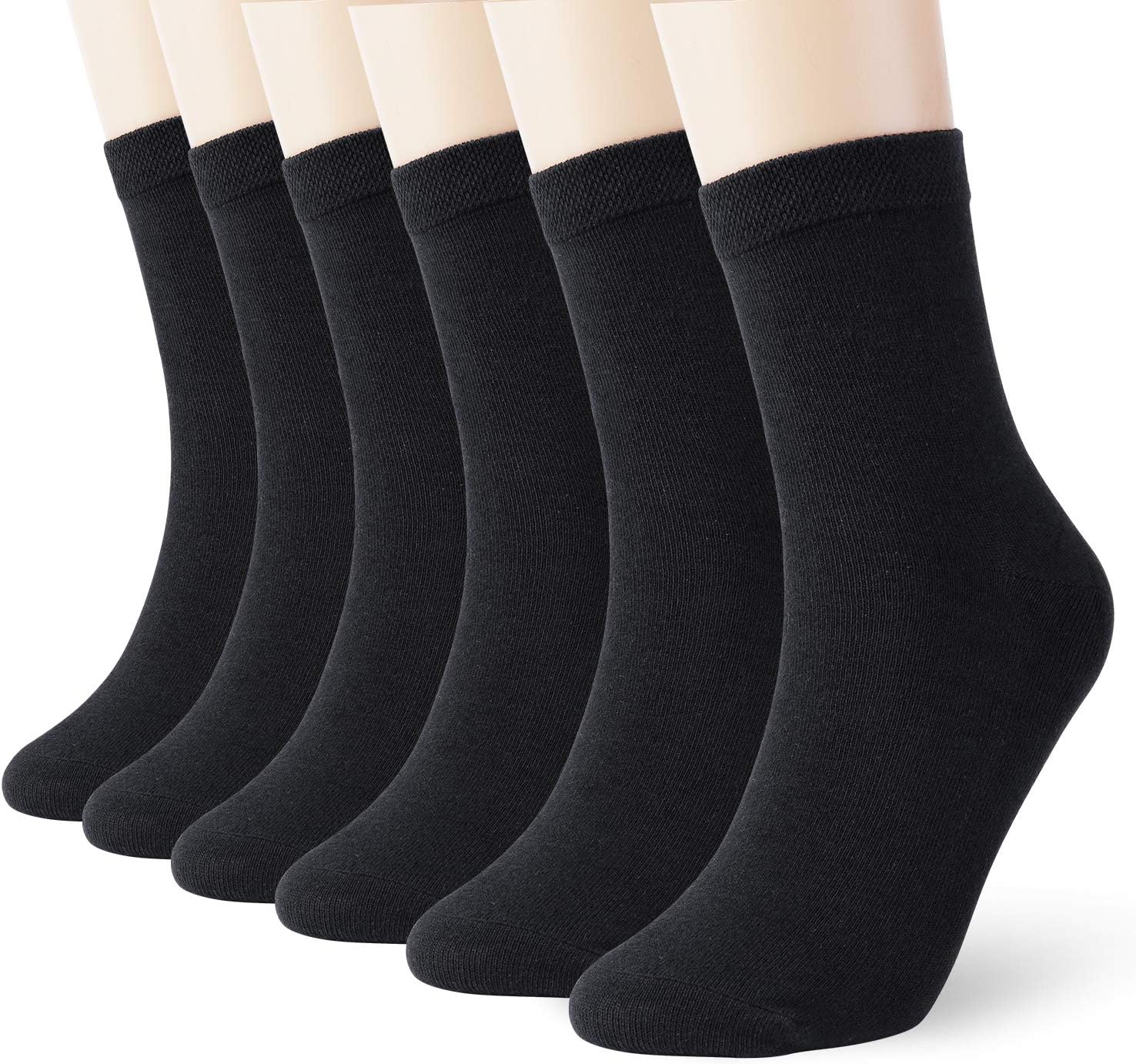 MIUMOYWomen Men Calf Cotton Socks Dress Scoks Crew Socks Black White Color Medium Size