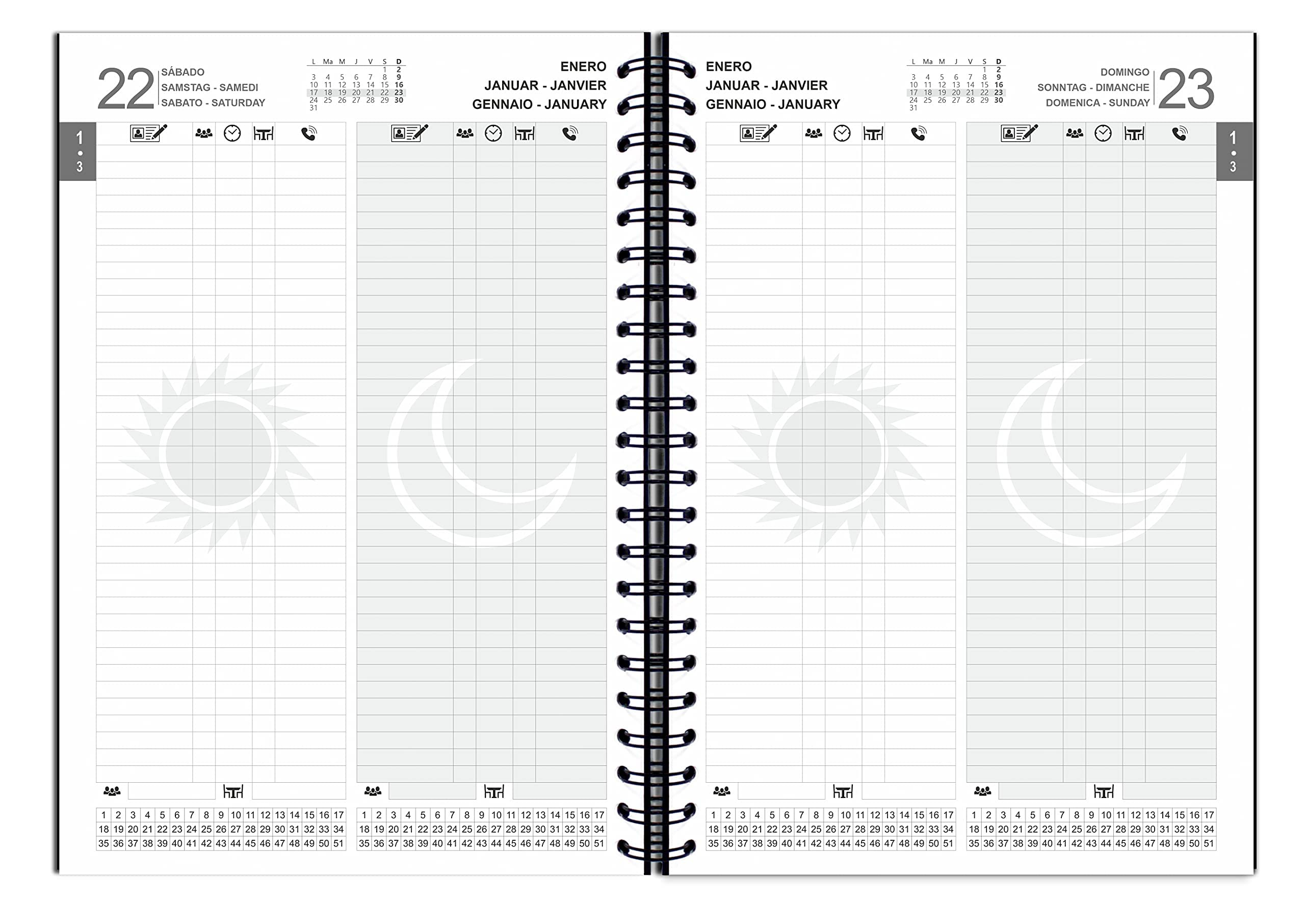 Libro de Reservas 2026 con Fechas.Personalizado con su texto o logo. 4 Interiores a elegir. Tamaño 21 x 29,7 cm Din A4 Agenda hostelería