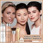 AIUEO Magic Minerals Airbrush Foundation Maquillage en spray Primer-02 Beige. Fondation pour les femmes âgées, couverture complète, maquillage sans défaut léger, hydratant