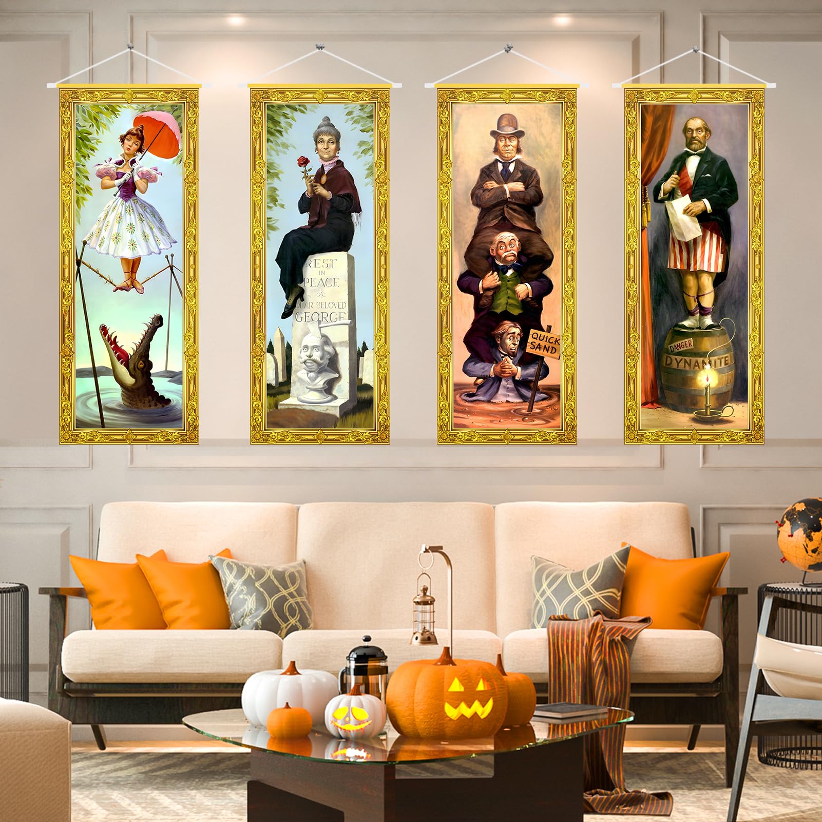Haunted Mansion Halloween Backdrop - 4 Portraits -2
