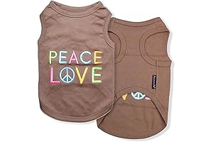 Embroidered Peace Love 70s Dog Costume