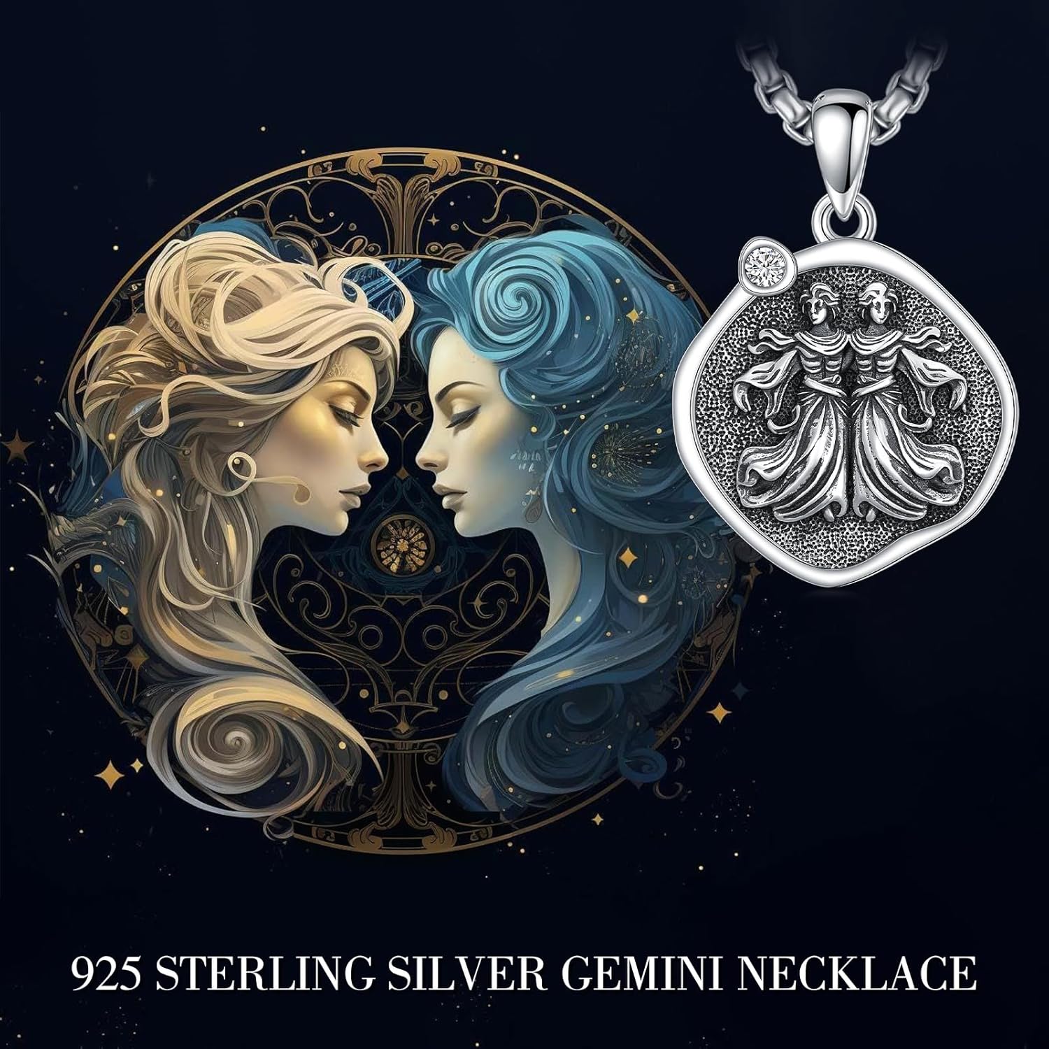 12 Zodiac Necklace 925 Sterling Silver Astrology Horoscope Necklace Jewelry Gifts for Women Men - Image 6