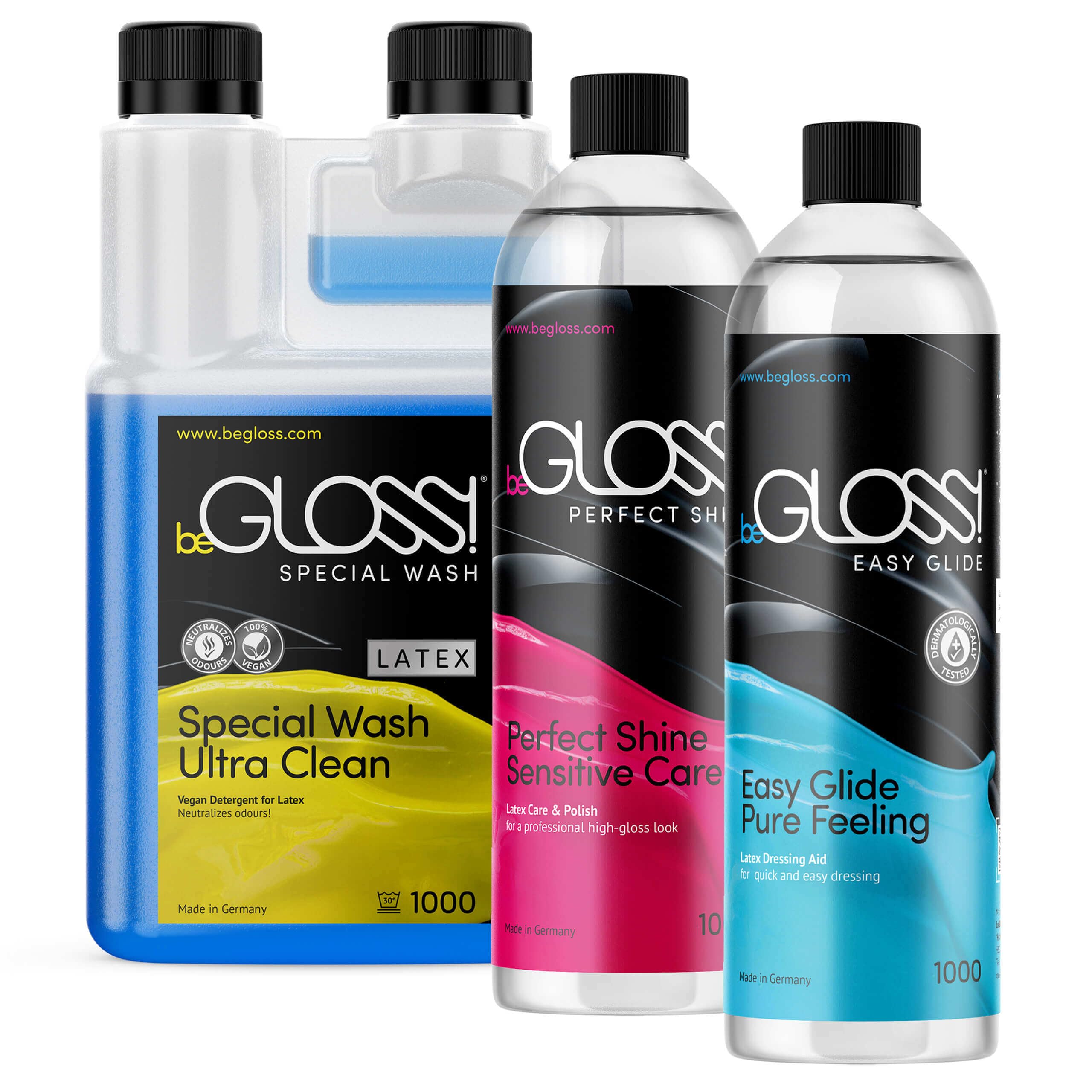 Kit per la cura del lattice – Perfect Shine-Latex Polish – Easy Glide Latex Medicazione ausilio speciale lavaggio in lattice detergente speciale