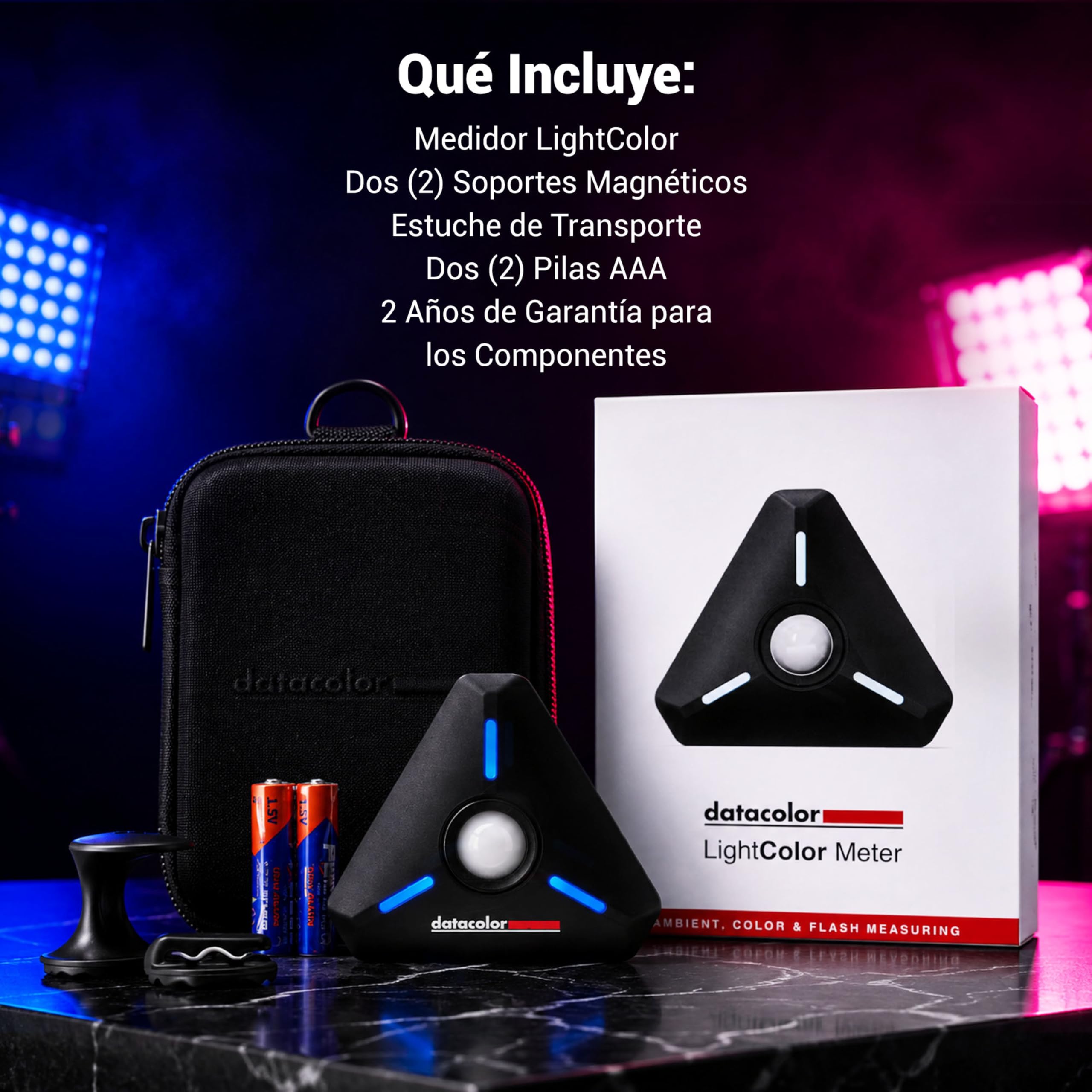 Datacolor LightColor Meter - Medidor de Luz y Color con Bluetooth para Foto, Video y Cine - Datos en Tiempo Real - Compacto y Resistente