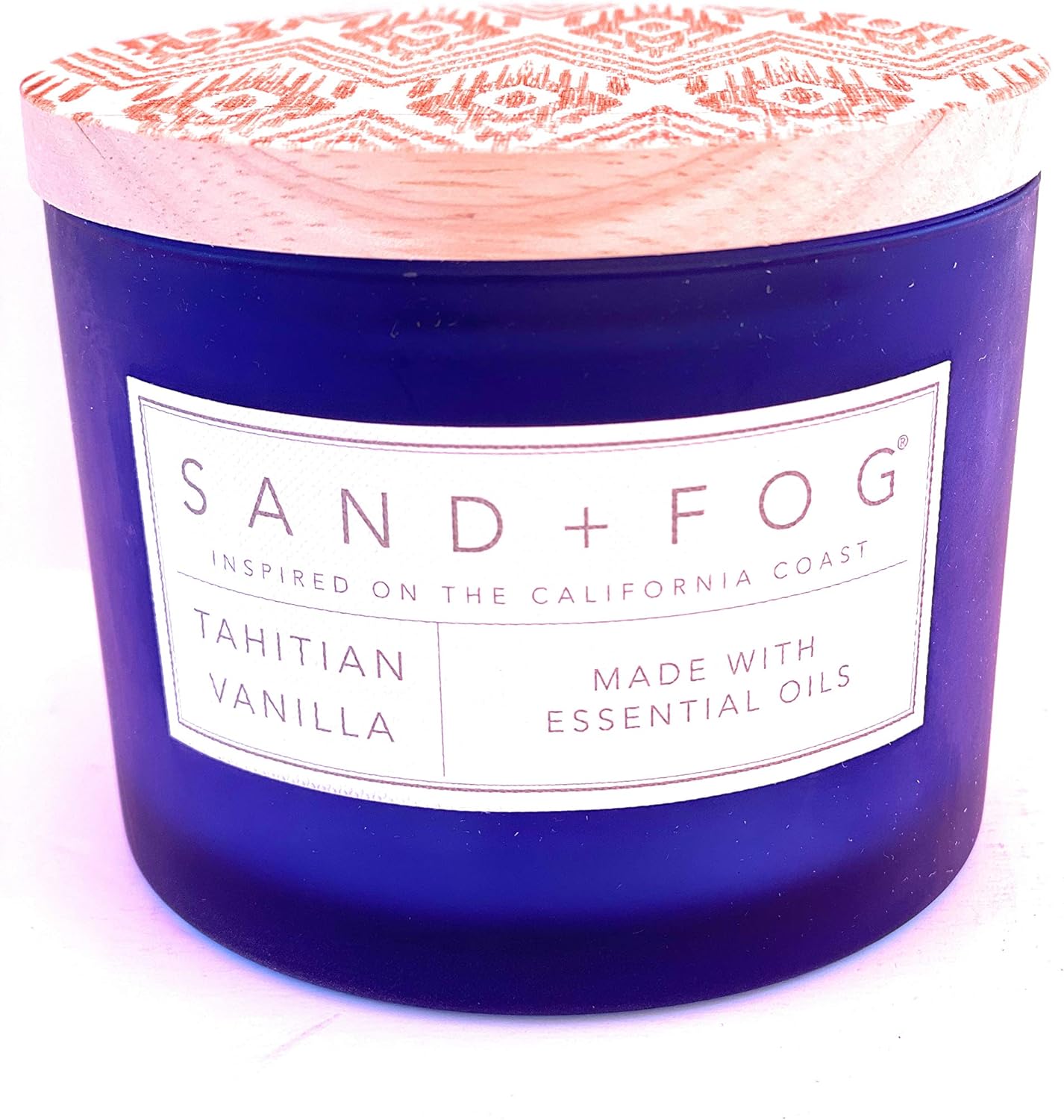 Sand + Fog Tahitian Vanilla Double Wick Candle with Wooden