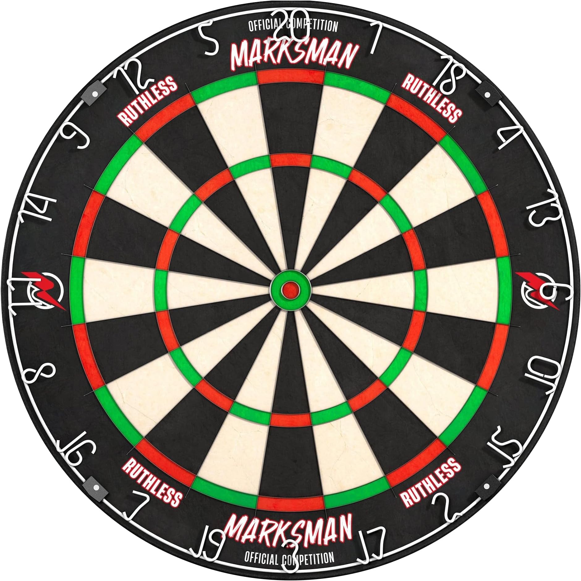 Ruthless Marksman Dart Board | Professional Level Ultra Thin Wire Sisal Dartboard for Steel Tip Darts (DB072)
