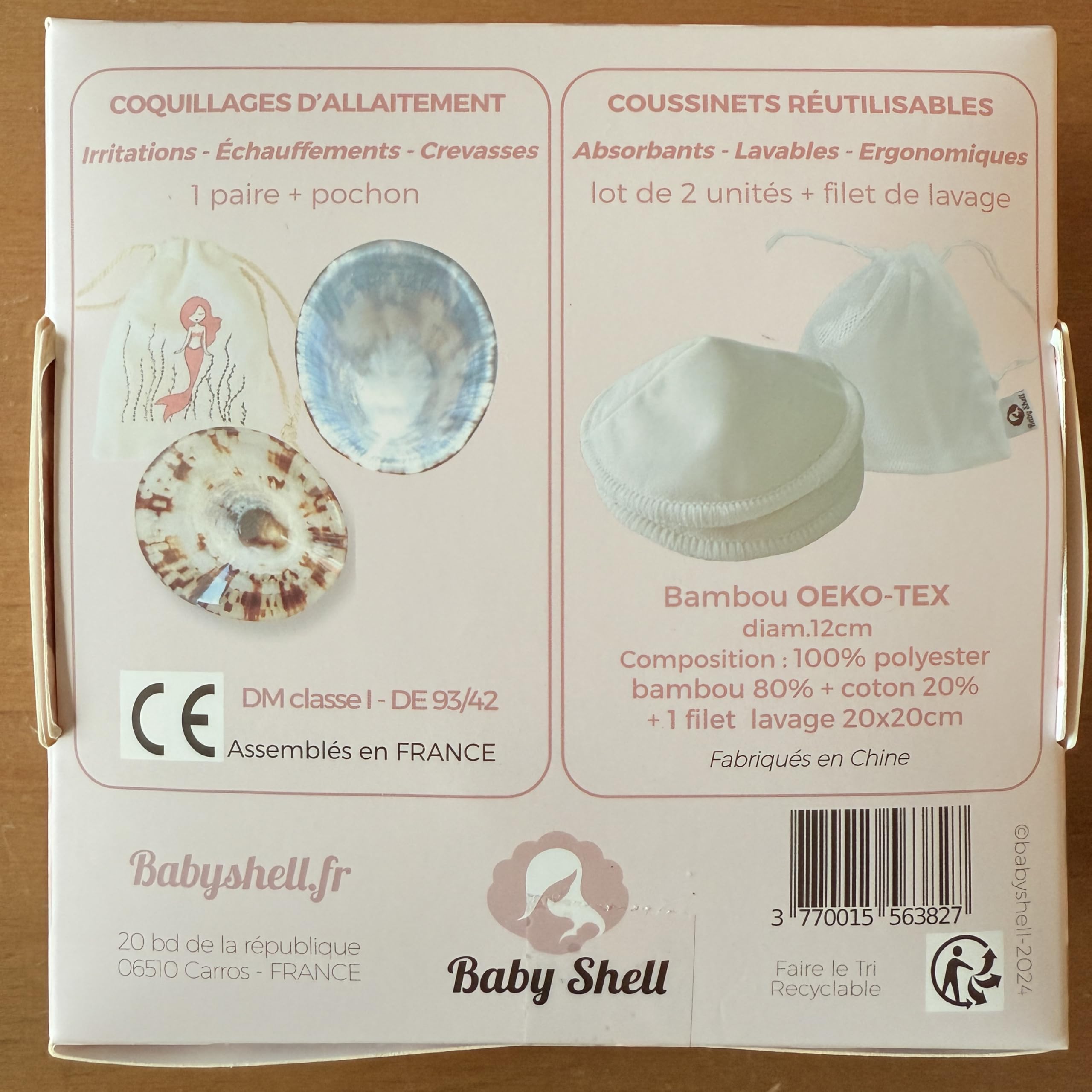 BABY SHELL Conchas de lactancia + Almohadillas Reutilizables | Talla X-Large