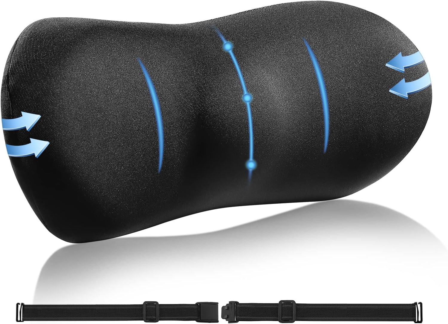 SHAKERINO Lumbar Support Pillow Memory Foam Lumbar Pillow