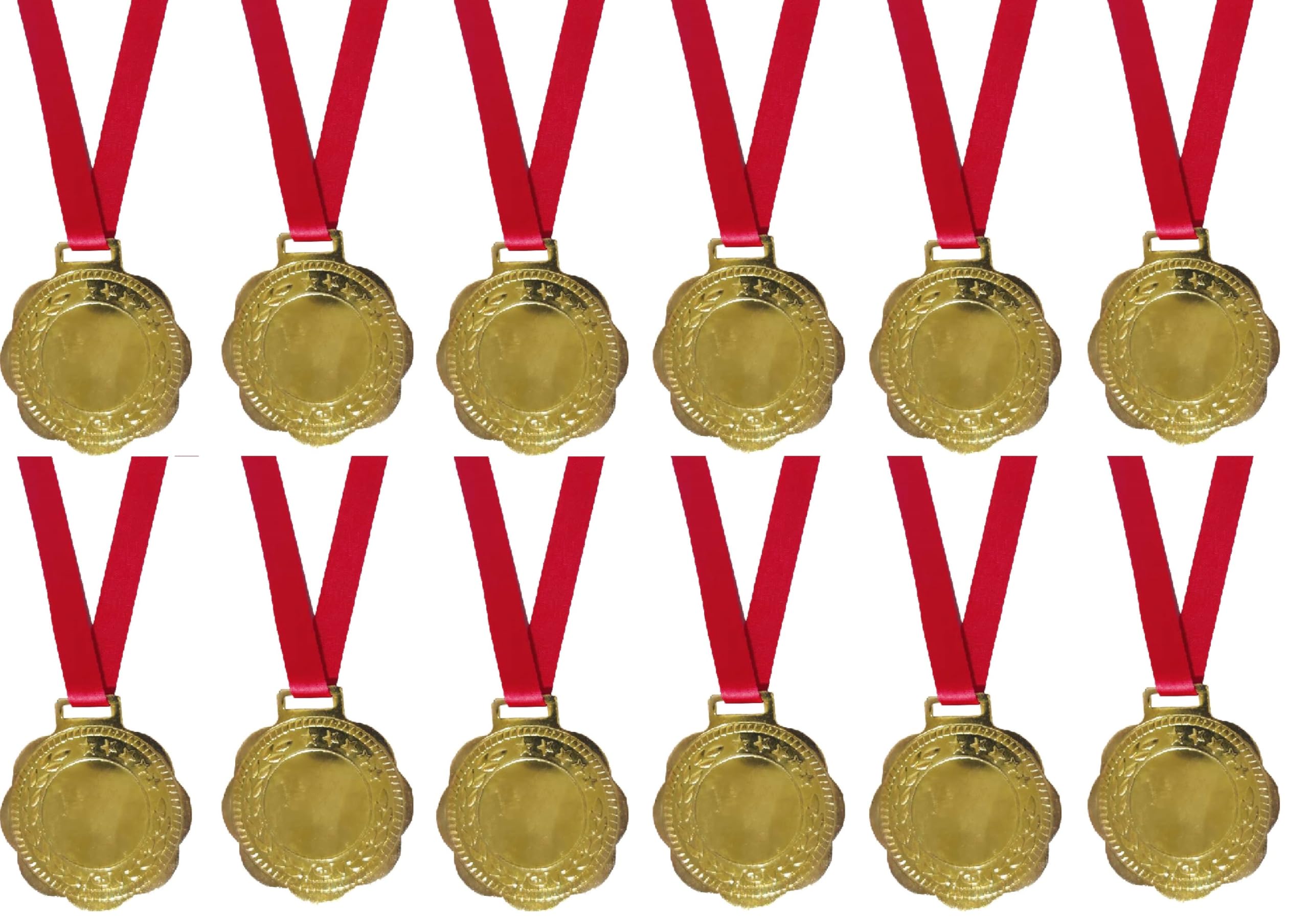 Be Win Olympic Designed 2.5 Inches Dia, Gold, Silver & Brown Medals for Sports Events, Functions & Many Other Competitions (9 Pcs Medals, Bronze) (2.5inch, Gold)-picture-10