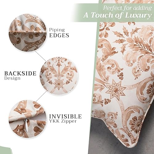 Miniatura 4 de Maison d' Hermine Allure - Funda de cojín decorativa 100 % de algodón para sofá, sillón, dormitorio, hogar, sala de estar (18 x 18 pulgadas)