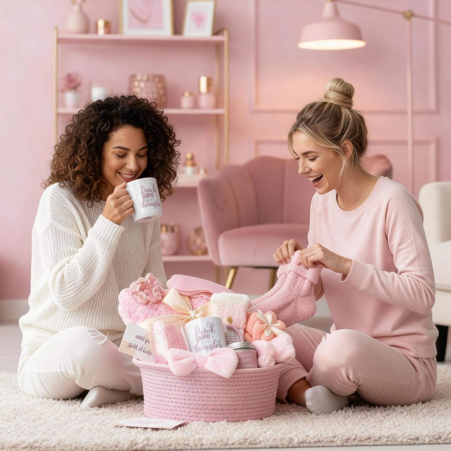 Zopeal Birthday Gifts Basket Set for Women Get Well Soon Self Care Gifts for Her Relaxing Spa Thinking of You Inspirational Gift for Lover Friend Sister Wife Grandma Girlfriend(Pink) - Image 4